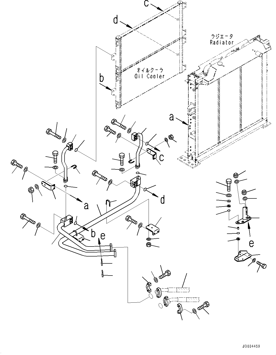 Excavators Komatsu / PC800SE-8E0 S/N 65001-UP(0000545c) / Cooling System, Oil Cooler Piping (#65001-)(C003013 : C0100-003011)
