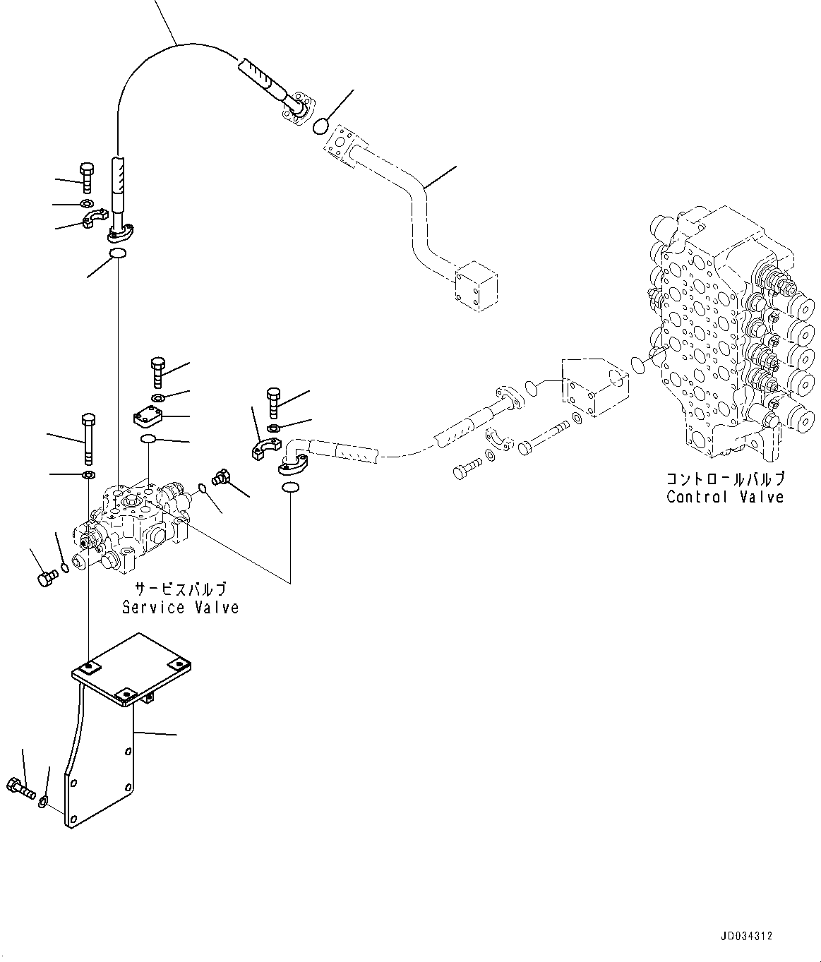 Excavators Komatsu / PC800SE-8E0 S/N 65001-UP(0000545c) / Bottom Dump Bucket Piping, Related Parts (#65001-)(H019005 : H1223-002005)