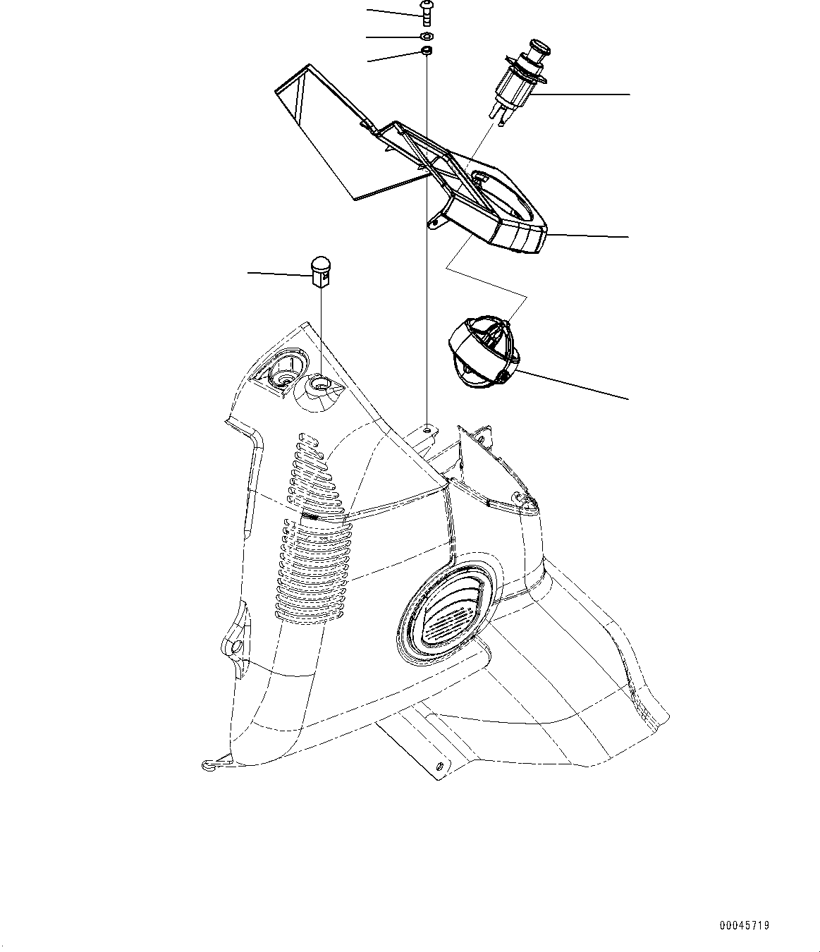 Excavators Komatsu / PC800SE-8E0 S/N 65001-UP(0000545c) / Cab, Cab In Parts, Monitor Cover (#65001-65005)(K029022 : K1110-003016)
