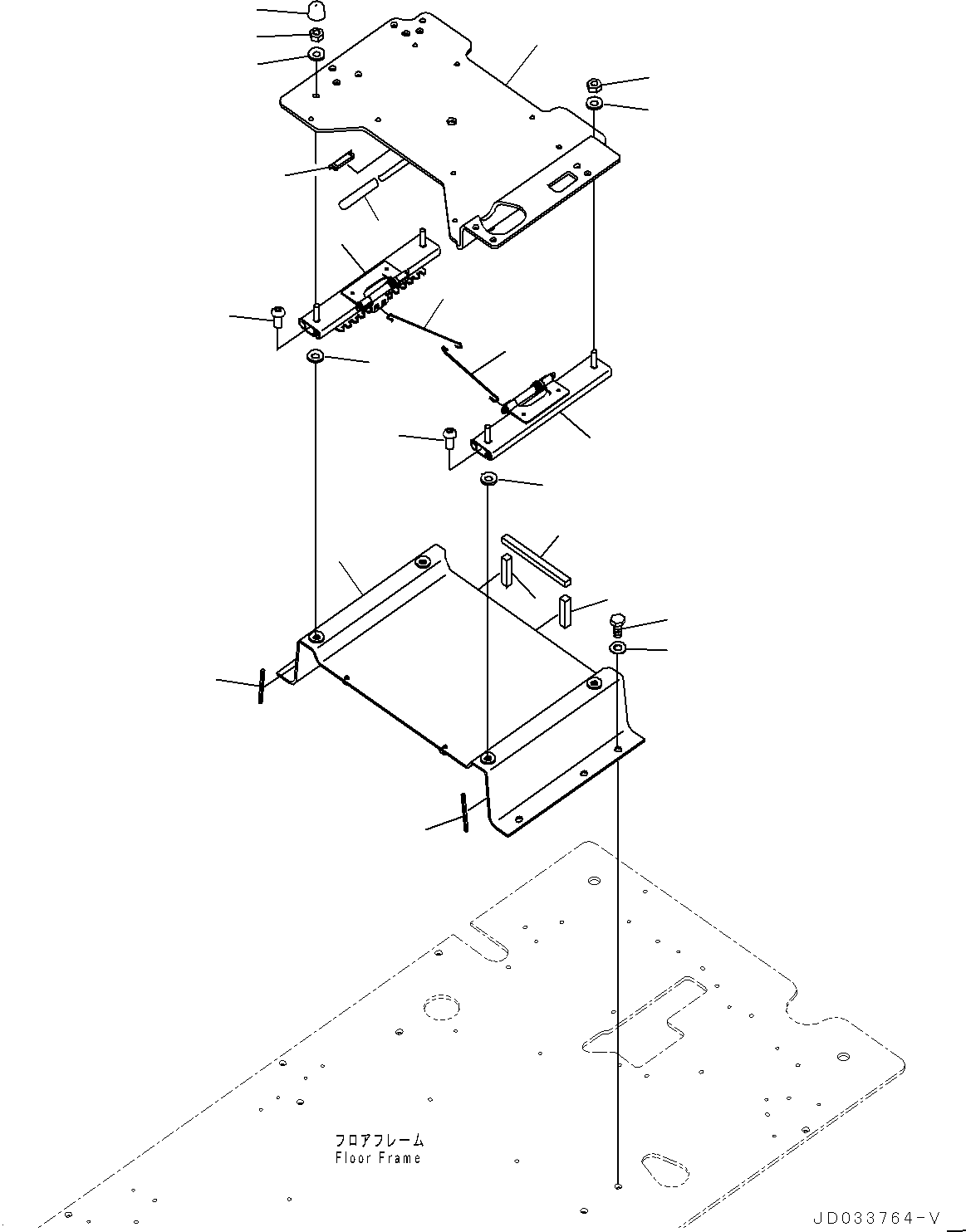 Excavators Komatsu / PC800SE-8E0 S/N 65001-UP(0000545c) / Cab, Floor, Base (#65001-65010)(K029039 : K1110-003030)