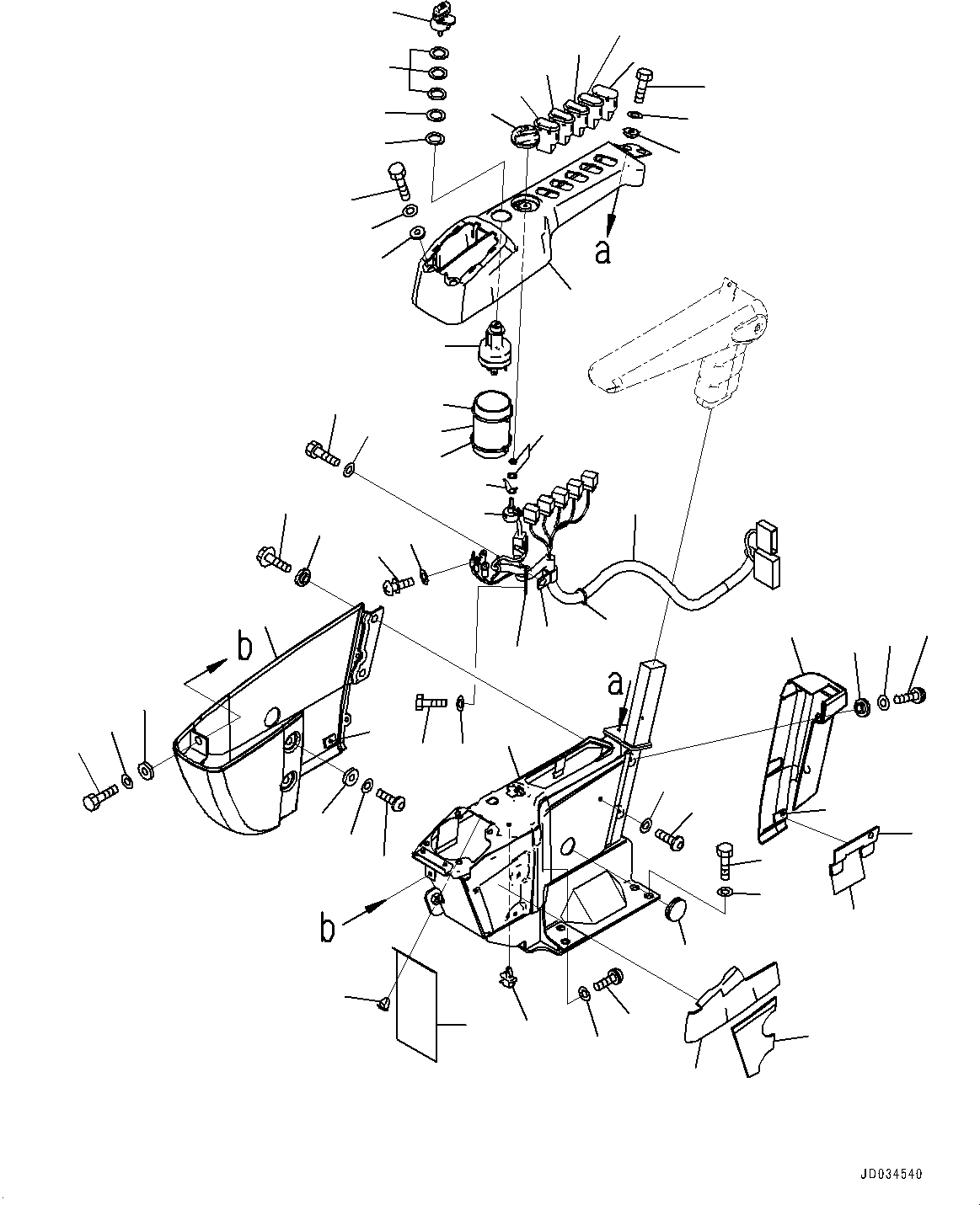Excavators Komatsu / PC800SE-8E0 S/N 65001-UP(0000545c) / Cab, Floor, Console, R.H. (#65001-)(K040046 : K1110-053044)