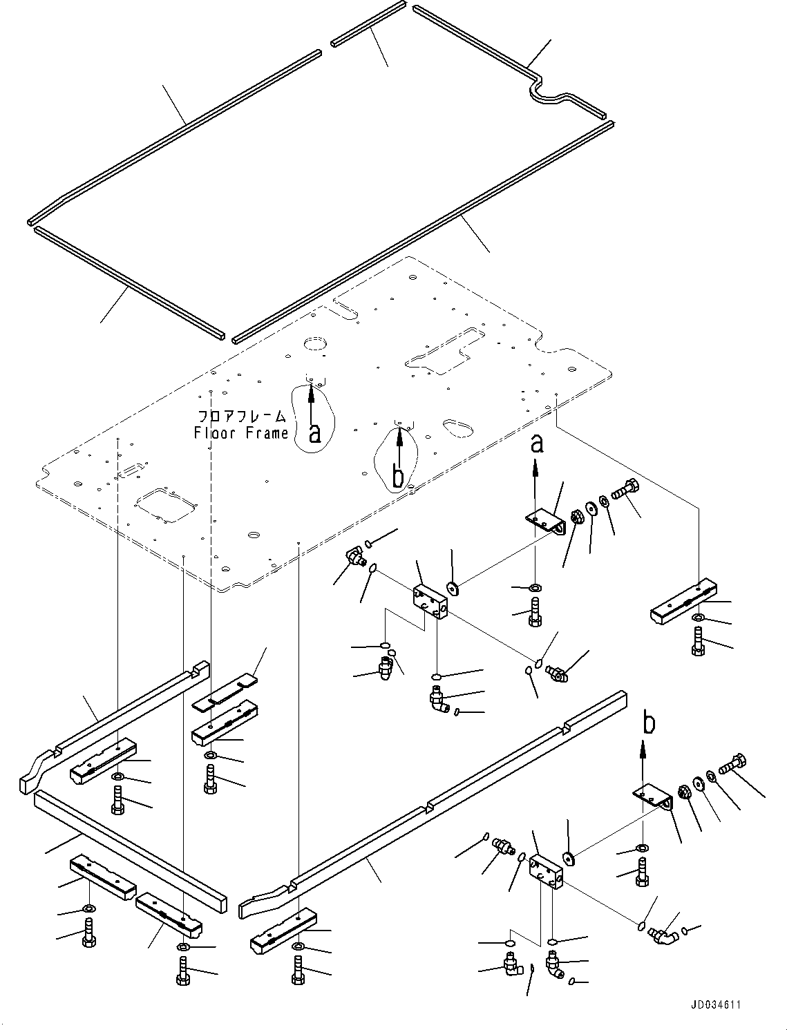Excavators Komatsu / PC800SE-8E0 S/N 65001-UP(0000545c) / Cab, Floor, P, T Block and Seal (#65001-)(K036054 : K1110-056053)