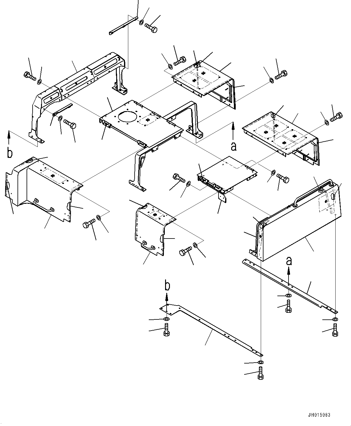 Excavators Komatsu / PC800SE-8E0 S/N 65001-UP(0000545c) / Engine Hood, Frame and Cover (#65001-)(M002001 : M1110-002001)