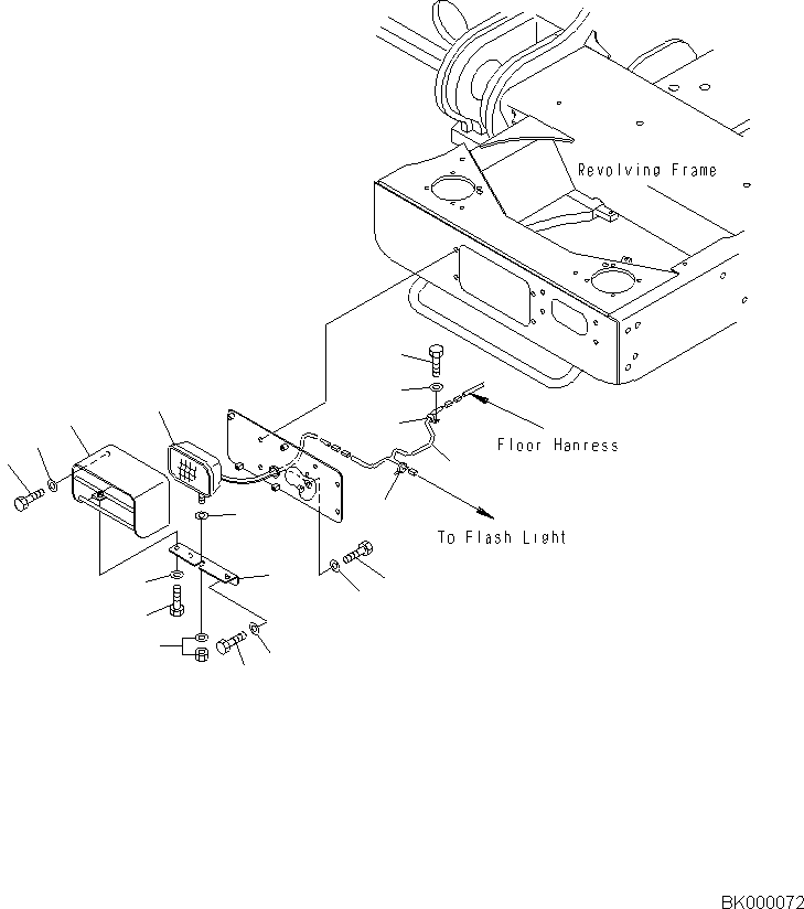 Excavators Komatsu / PC800LC-8E0 S/N K55001-UP(0000546U) / Wiring, without 1-Service Valve, LHS Deck Light(E002011 : E0200-001011)