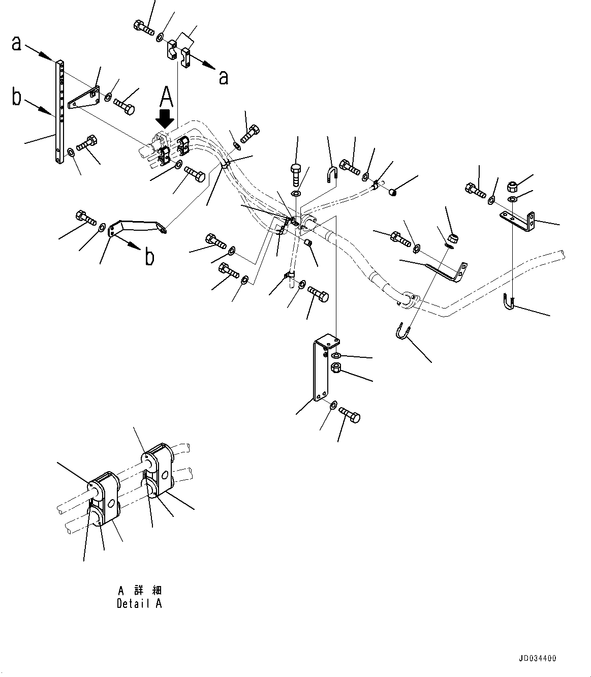 Excavators Komatsu / PC800LC-8E0 S/N K55001-UP(0000546U) / Return Piping, with 1-Service Valve, Bracket(H013002 : H0331-004002)