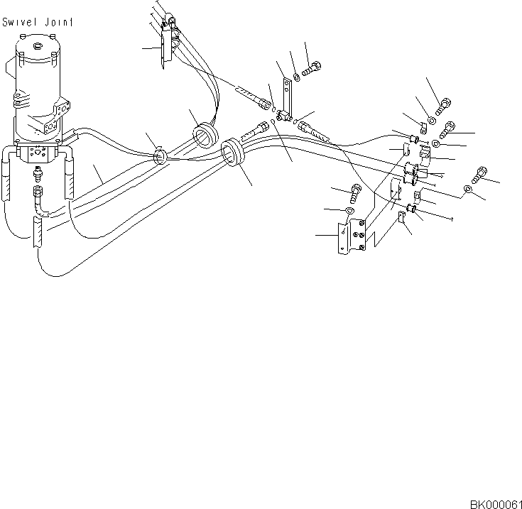 Excavators Komatsu / PC800LC-8E0 S/N K55001-UP(0000546U) / Travel Piping, Center Frame Side, (LC)(P002001 : P1120-002001)