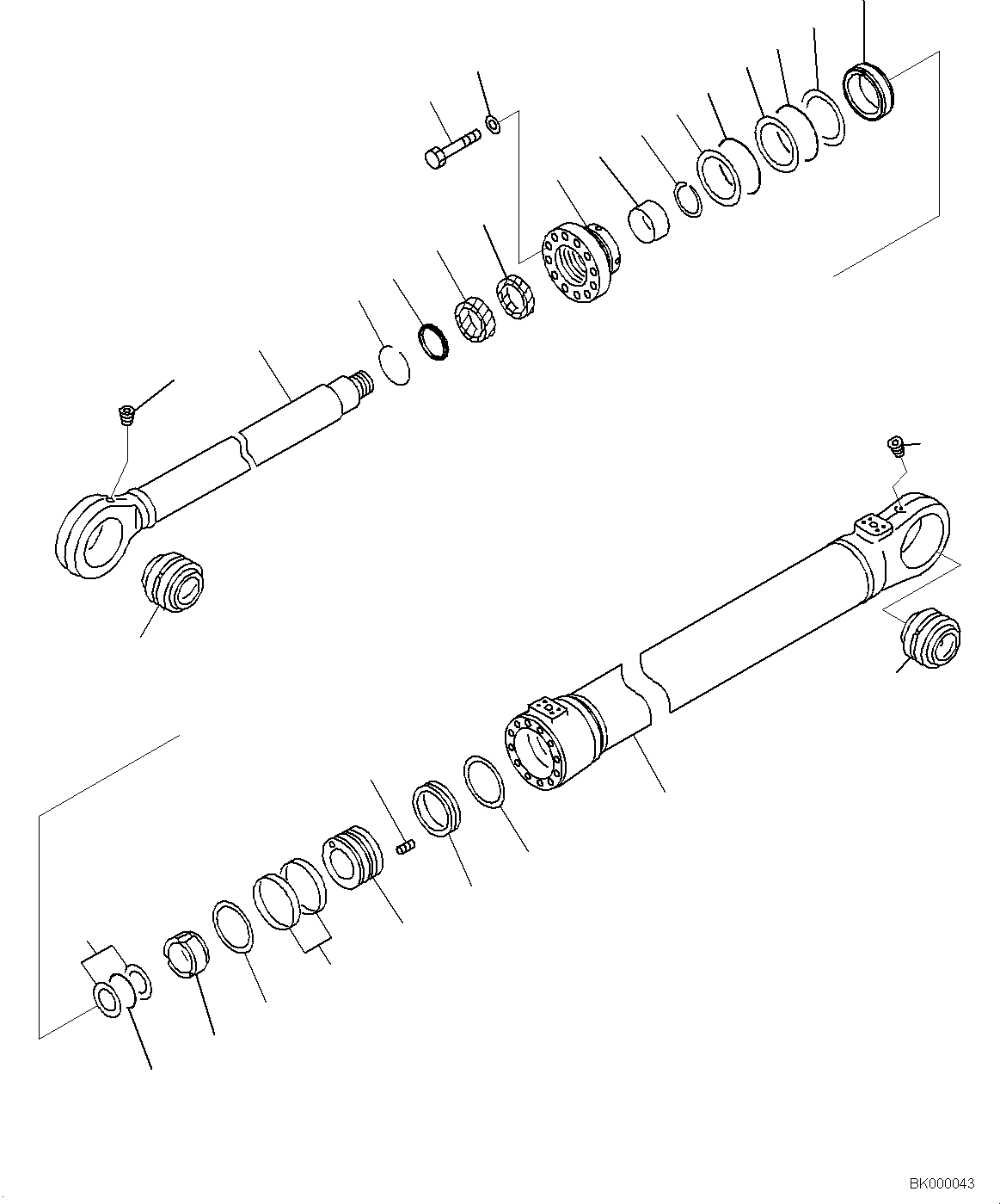 Excavators Komatsu / PC800LC-8E0 S/N K55001-UP(0000546U) / Boom Cylinder, 8200mm Boom, 7100mm Boom, (CLV), Inner Parts, Boom Cylinder(T017003 : T1120-002003)