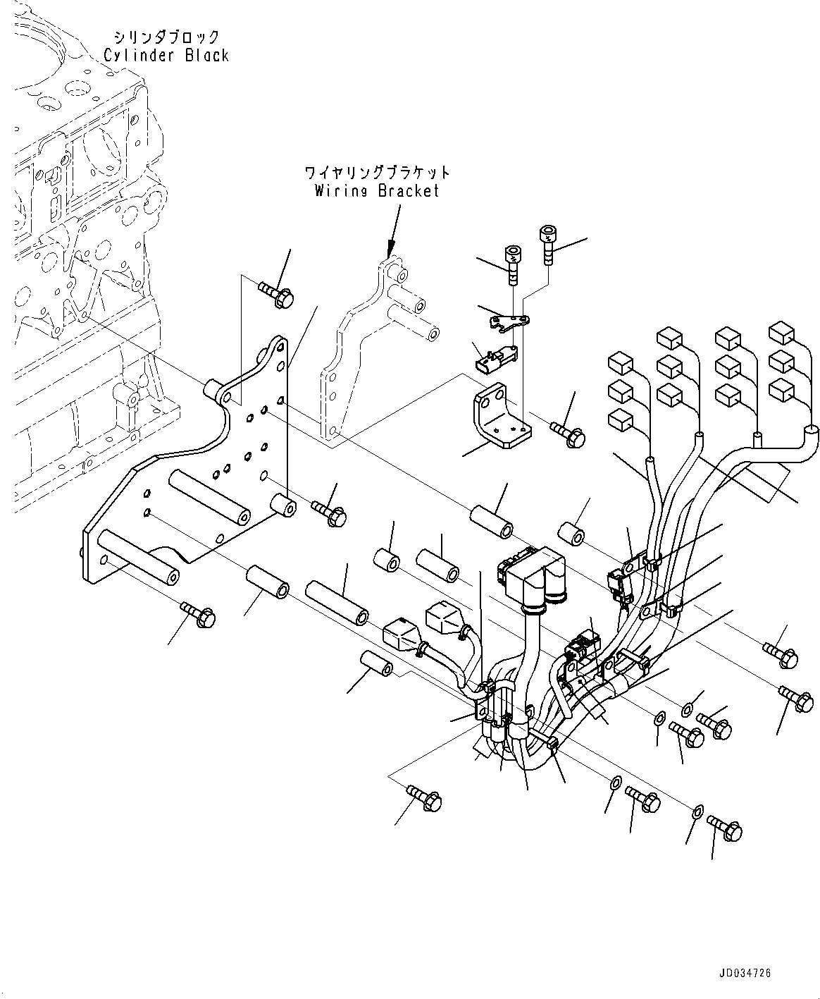 Komatsu parts book diagram for SAA6D140E-5F S/N 536267-UP (For PC800-8E0/PC800LC-8E0/PC800SE-8E0/PC850-8E0/PC850SE-8E0): WIRING HARNESS, (2/5) (#536267-)