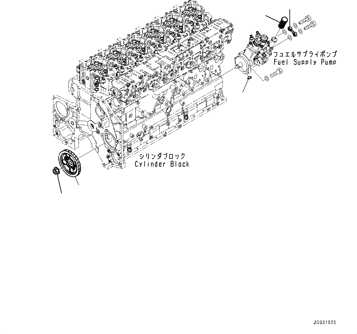 Engines Komatsu / SAA6D140E-5F S/N 536267-UP (For PC800-8E0/PC800LC-8E0)(0000549U) / Fuel Supply Pump, Drive Gear (#536267-)(D002001 : A4010-001001)