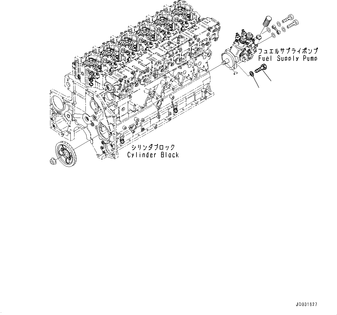 Engines Komatsu / SAA6D140E-5F S/N 536267-UP (For PC800-8E0/PC800LC-8E0)(0000549U) / Fuel Supply Pump, Pump Mounting (#536267-)(D002004 : A4010-001004)