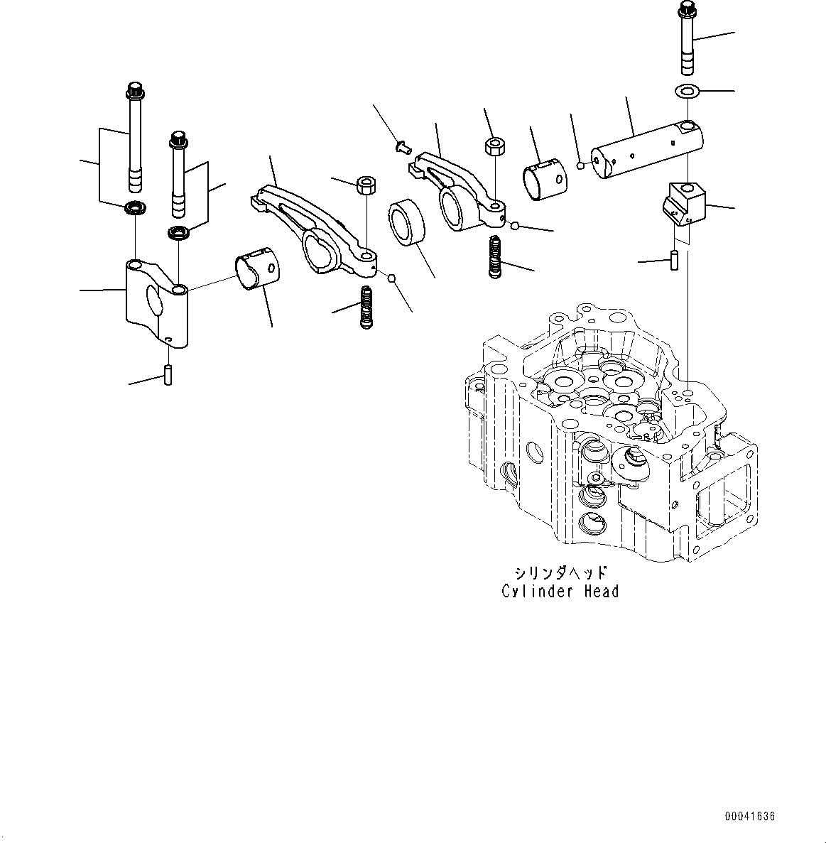 Engines Komatsu / SAA6D140E-5F S/N 536267-UP (For PC800-8E0/PC800LC-8E0/PC800SE-8E0/PC850-8E0/PC850SE-8E0)(0000549c) / Camshaft Related Parts, Rocker Arm (#536267-)(B007002 : A2411-001002)