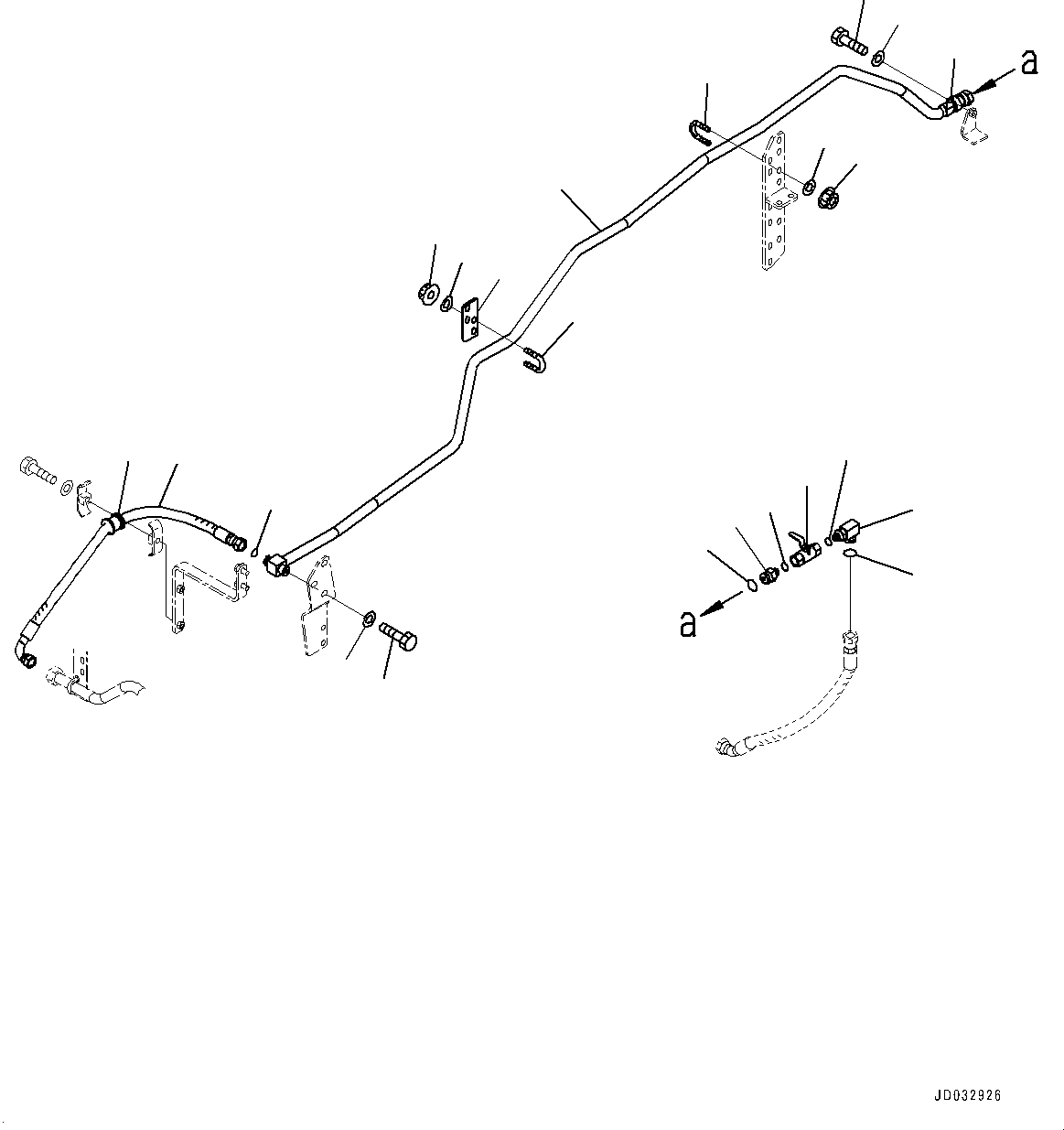 Wheel Loaders Komatsu / WA900-3E0 S/N 60078-UP(0000557C) / Cooling Piping, Engine Oil Quick Fill Piping (#60078-)(C007006 : C0120-003006)