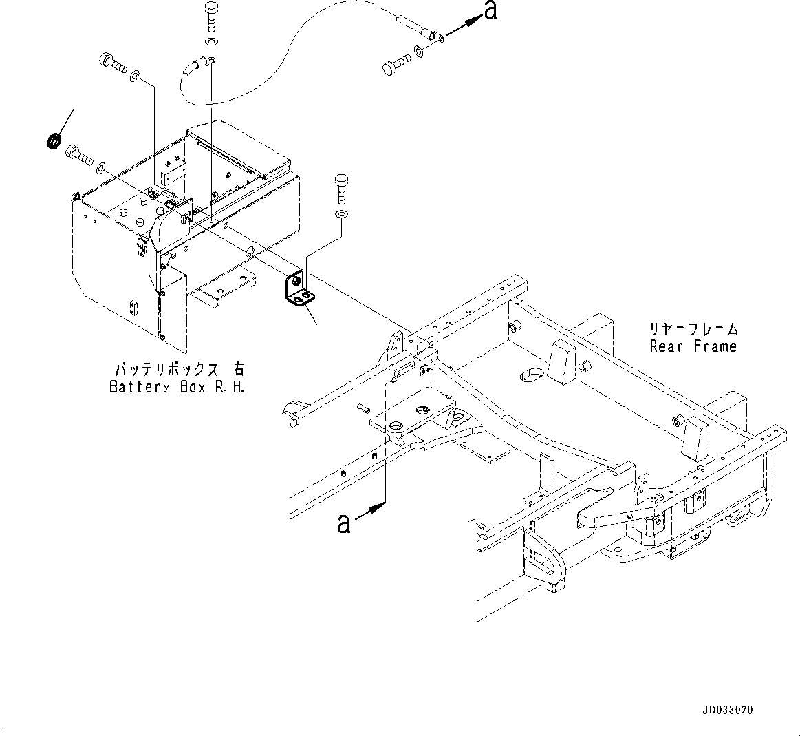 Wheel Loaders Komatsu / WA900-3E0 S/N 60078-UP(0000557C) / Right Battery Box, Mounting (#60078-)(E007005 : E0102-003005)