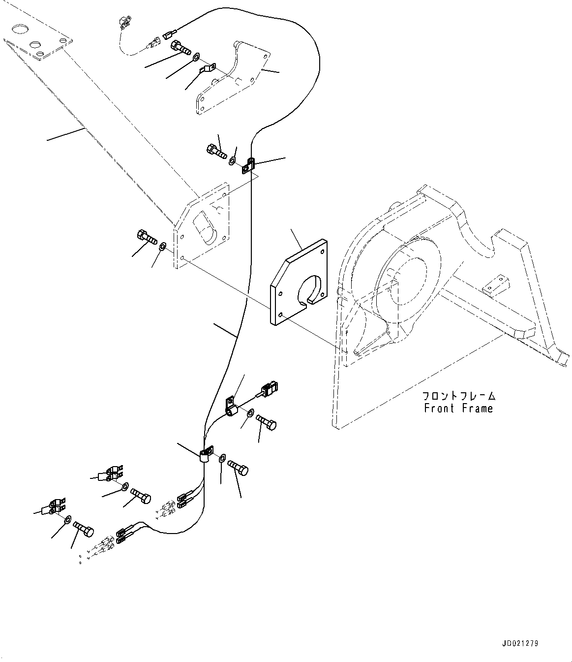 Wheel Loaders Komatsu / WA900-3E0 S/N 60078-UP(0000557C) / Front Wiring Harness, Remote Positioner Wiring Harness (#60078-)(E017004 : E0200-011004)