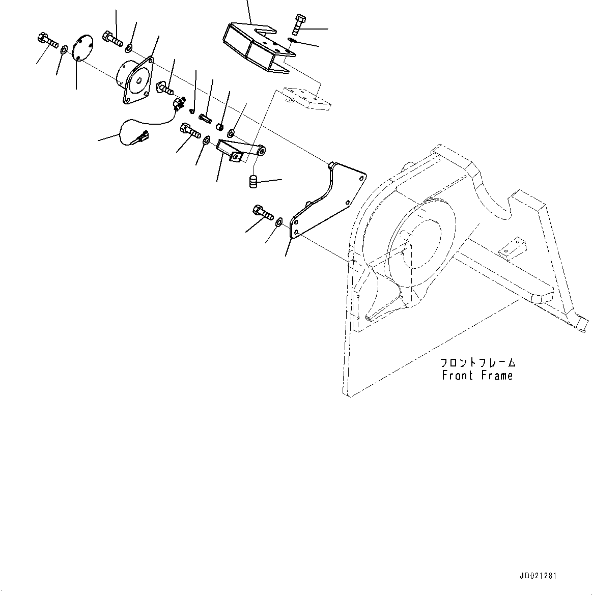 Wheel Loaders Komatsu / WA900-3E0 S/N 60078-UP(0000557C) / Front Wiring Harness, Remote Positioner Sensor (#60078-)(E017005 : E0200-011005)