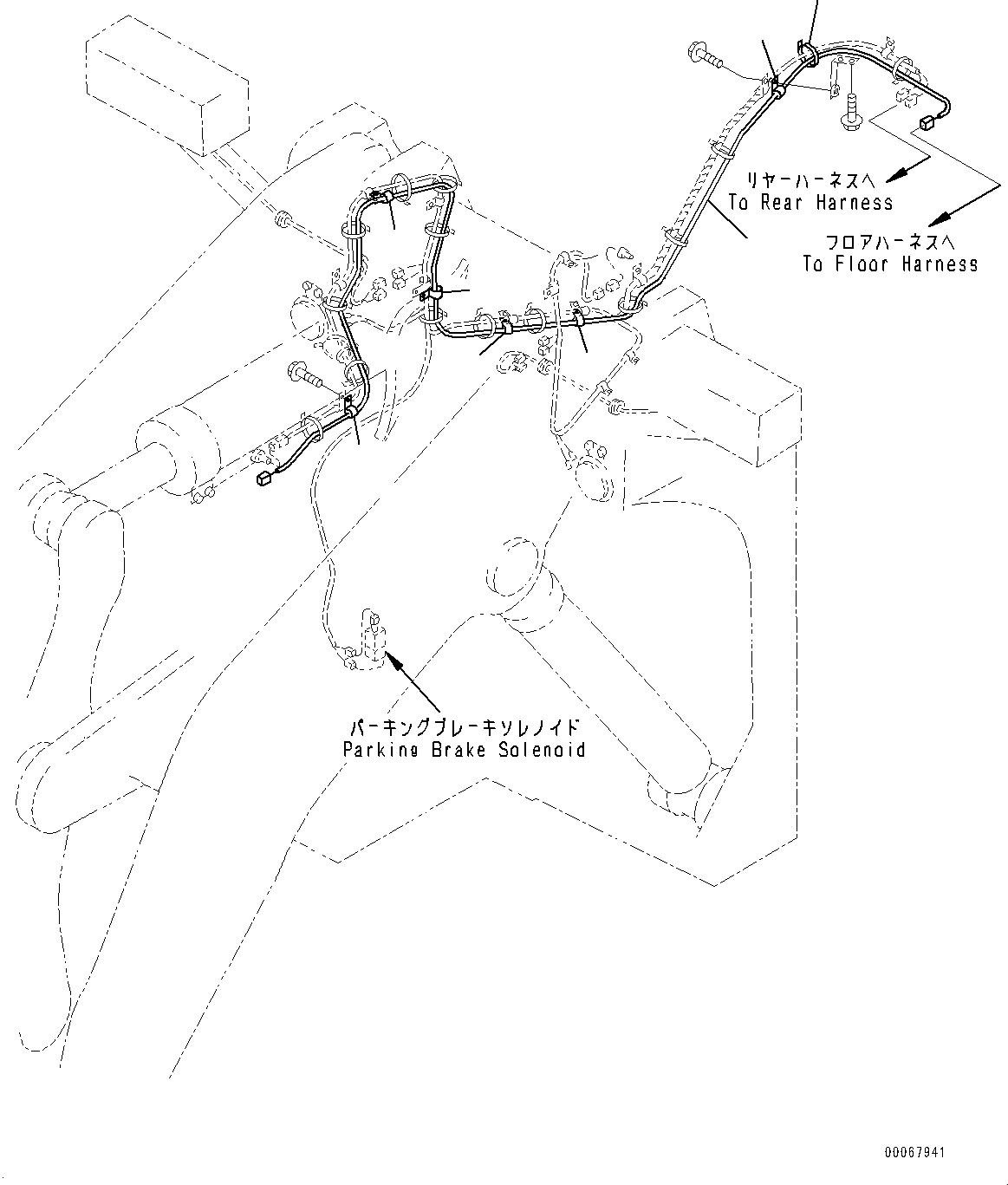 Wheel Loaders Komatsu / WA900-3E0 S/N 60078-UP(0000557C) / Front Wiring Harness, Wiring Harness, Front (#60078-)(E017006 : E0200-011006)