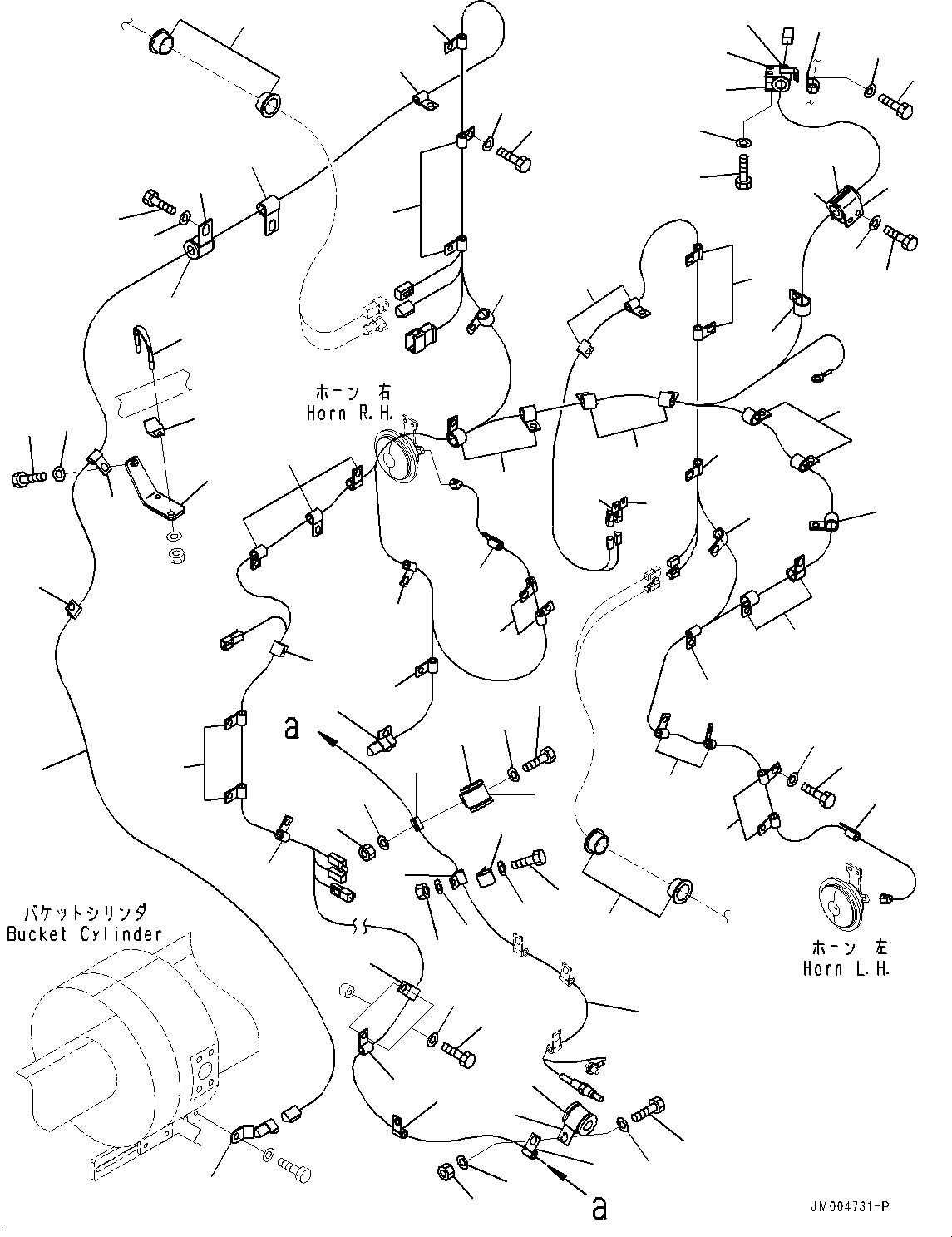 Wheel Loaders Komatsu / WA900-3E0 S/N 60078-UP(0000557C) / Rear Wiring Harness, Wiring Harness (1/2) (#60078-)(E018001 : E0202-001001)