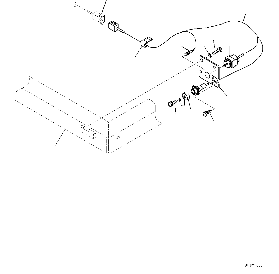 Wheel Loaders Komatsu / WA900-3E0 S/N 60078-UP(0000557C) / Rear Wiring Harness, Download Box Wiring Harness (#60078-)(E022010 : E0202-017010)