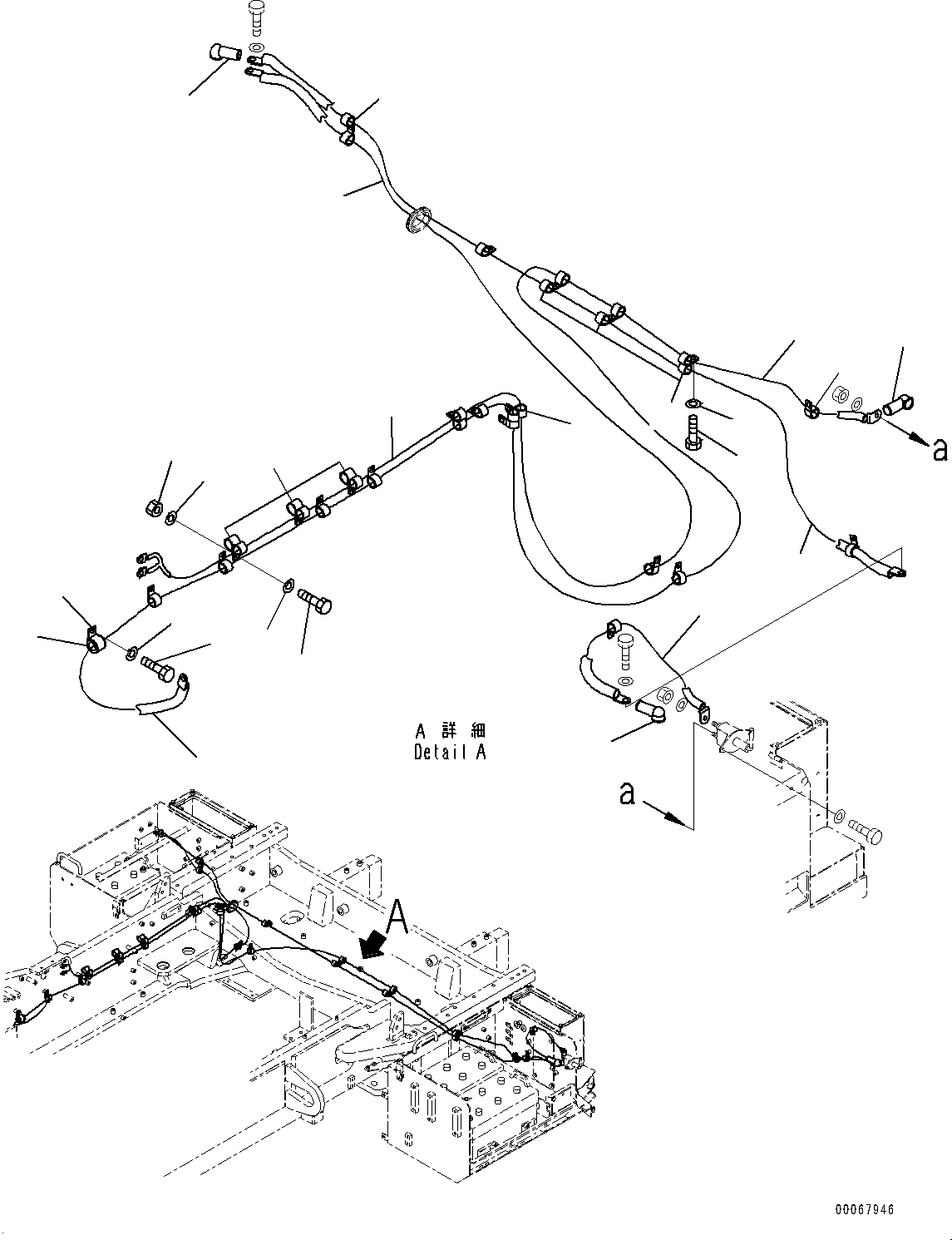 Wheel Loaders Komatsu / WA900-3E0 S/N 60078-UP(0000557C) / Rear Wiring Harness, Starting Motor Isolator (#60078-)(E027013 : E0202-035013)