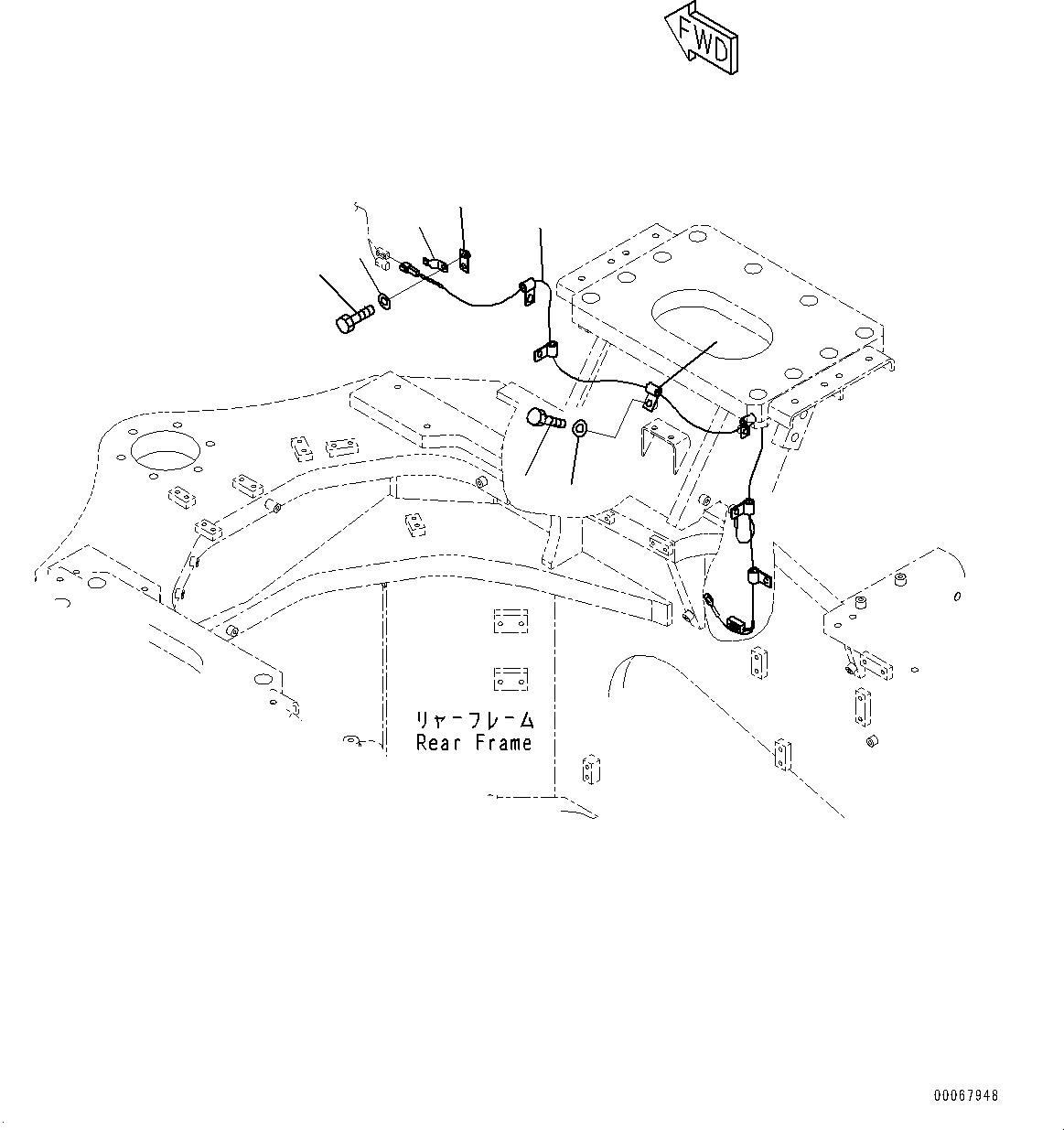 Wheel Loaders Komatsu / WA900-3E0 S/N 60078-UP(0000557C) / Rear Wiring Harness, Wiring Harness (3/3) (#60078-)(E021017 : E0202-010017)