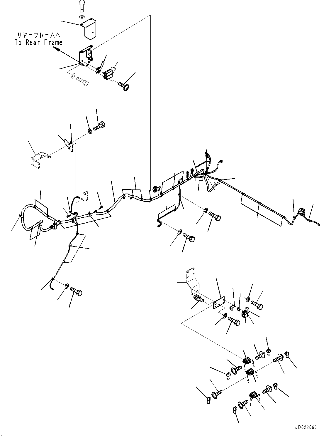 Wheel Loaders Komatsu / WA900-3E0 S/N 60078-UP(0000557C) / Rear Wiring Harness, Wiring Harness (1/2) (#60078-)(E022001 : E0202-017001)