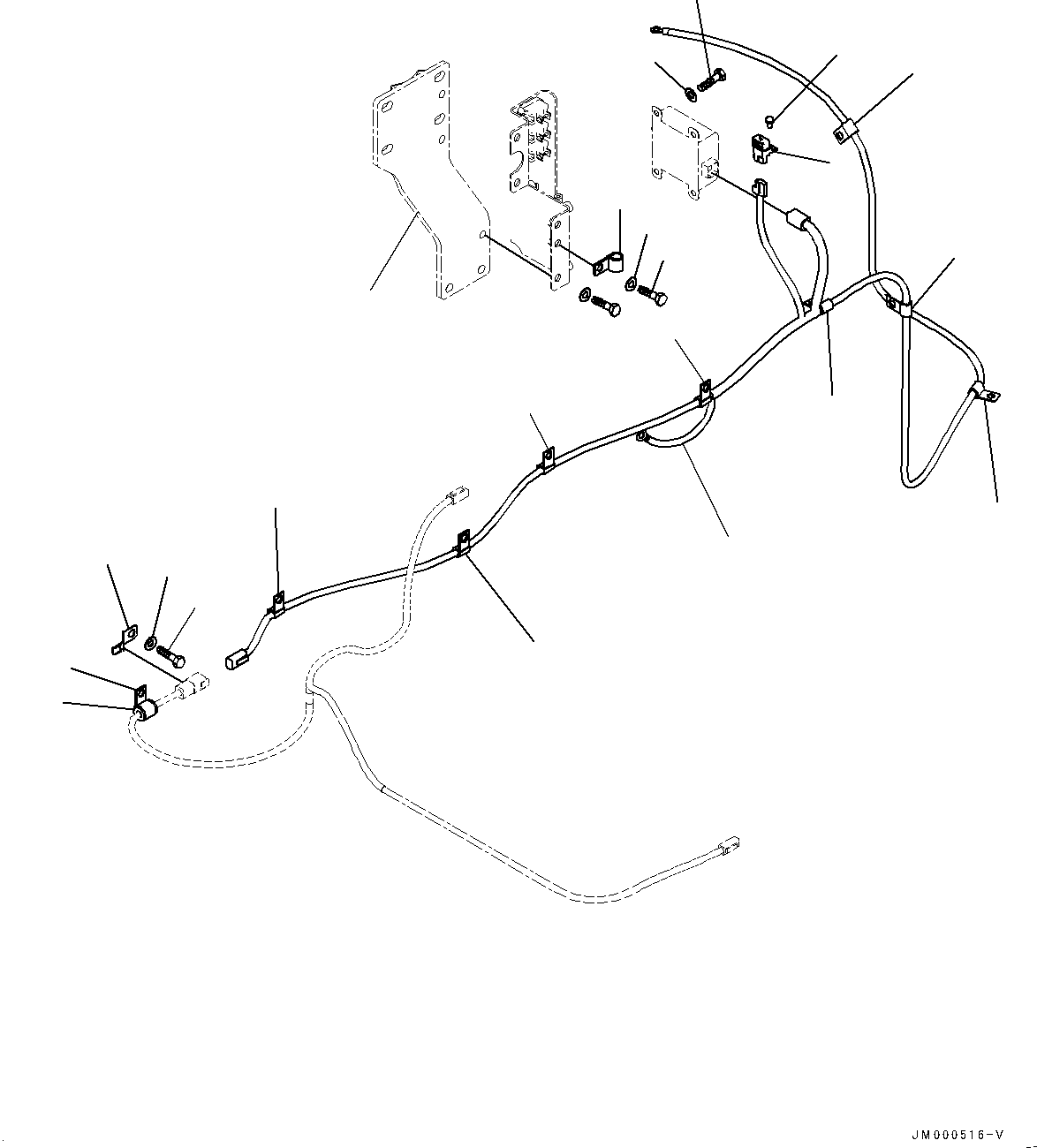 Wheel Loaders Komatsu / WA900-3E0 S/N 60078-UP(0000557C) / Rear Wiring Harness, Priming Pump (#60078-)(E026013 : E0202-028013)