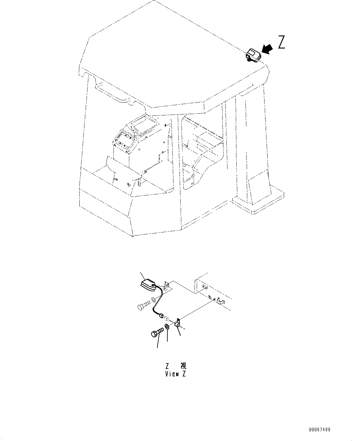 Wheel Loaders Komatsu / WA900-3E0 S/N 60078-UP(0000557C) / Additional Working Lamp, Step Lamp (#60078-)(E029002 : E0301-004002)
