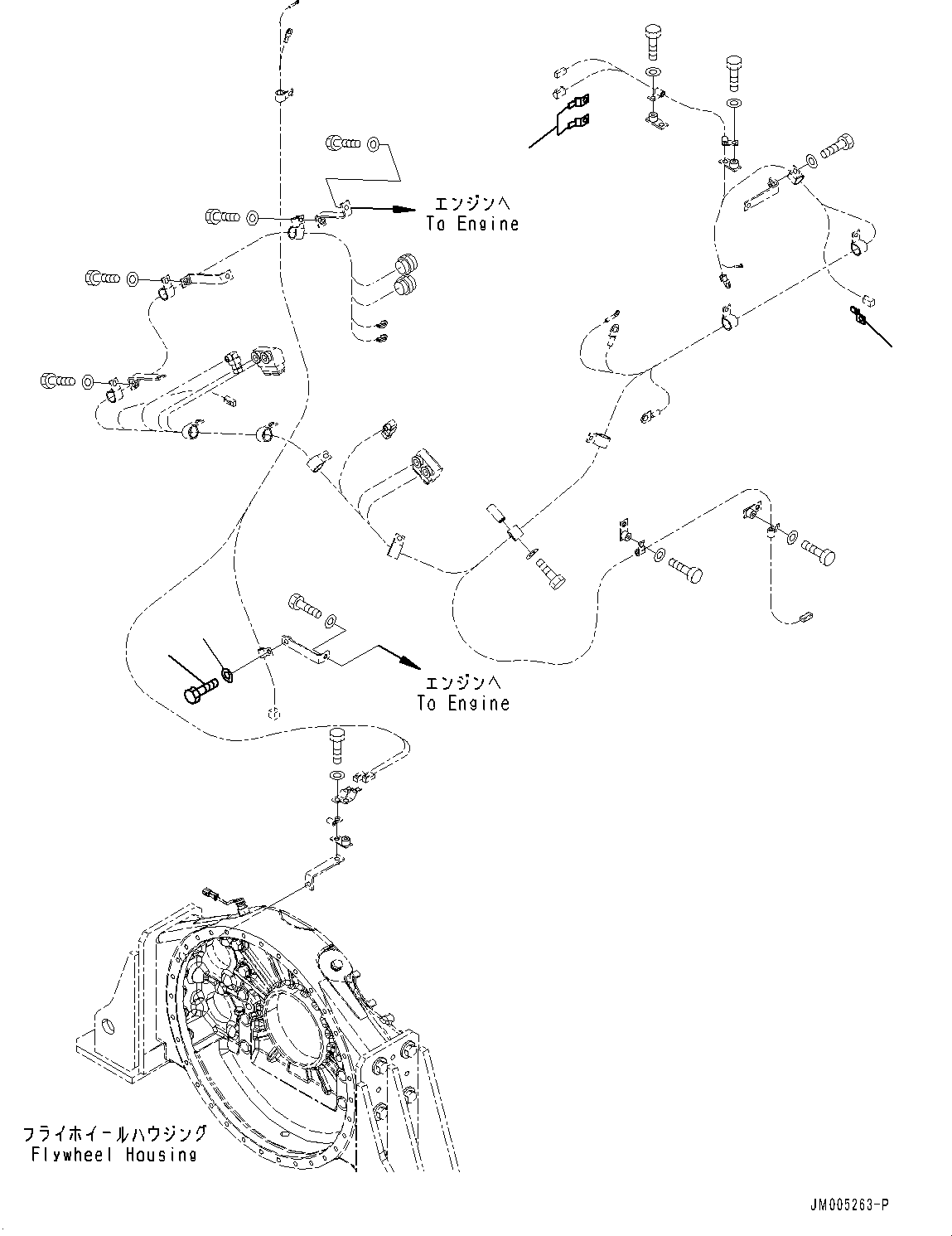 Wheel Loaders Komatsu / WA900-3E0 S/N 60078-UP(0000557C) / Additional Working Lamp, Front Axle Working Lamp (#60078-)(E029004 : E0301-004004)