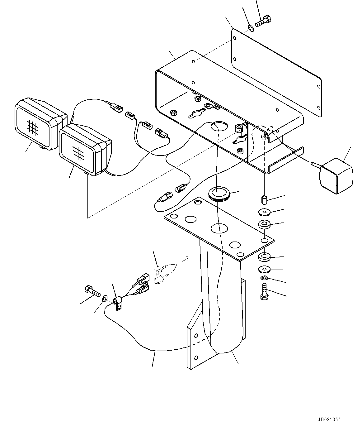 Wheel Loaders Komatsu / WA900-3E0 S/N 60078-UP(0000557C) / Front Lamp L.H. (#60078-)(E030001 : E0306-005001)