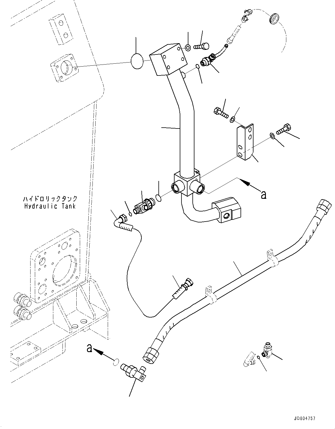 Wheel Loaders Komatsu / WA900-3E0 S/N 60078-UP(0000557C) / Hydraulic Tank, Cooling Piping (#60078-)(H001003 : H0110-001003)