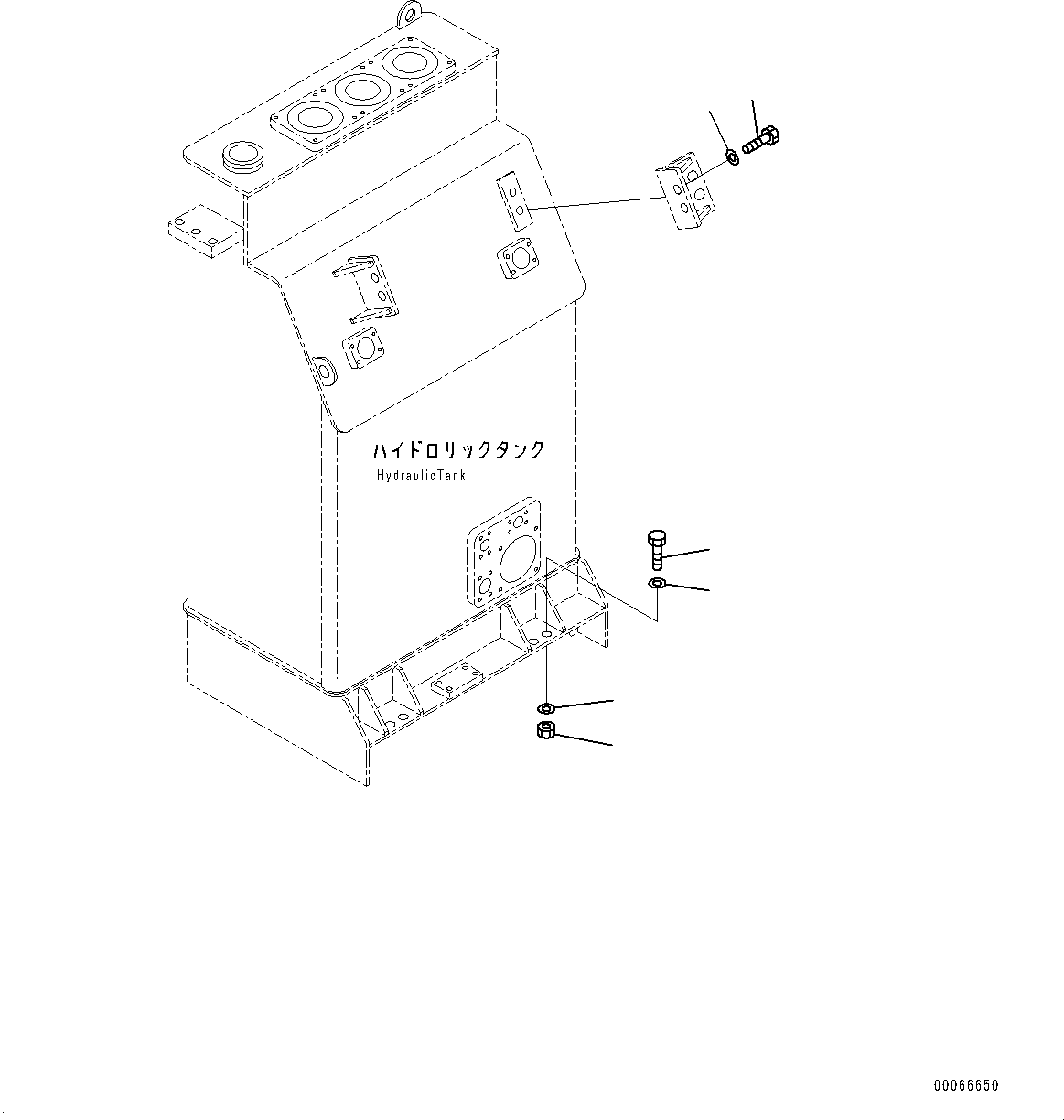 Wheel Loaders Komatsu / WA900-3E0 S/N 60078-UP(0000557C) / Hydraulic Tank, Mounting (#60078-)(H008005 : H0110-011005)