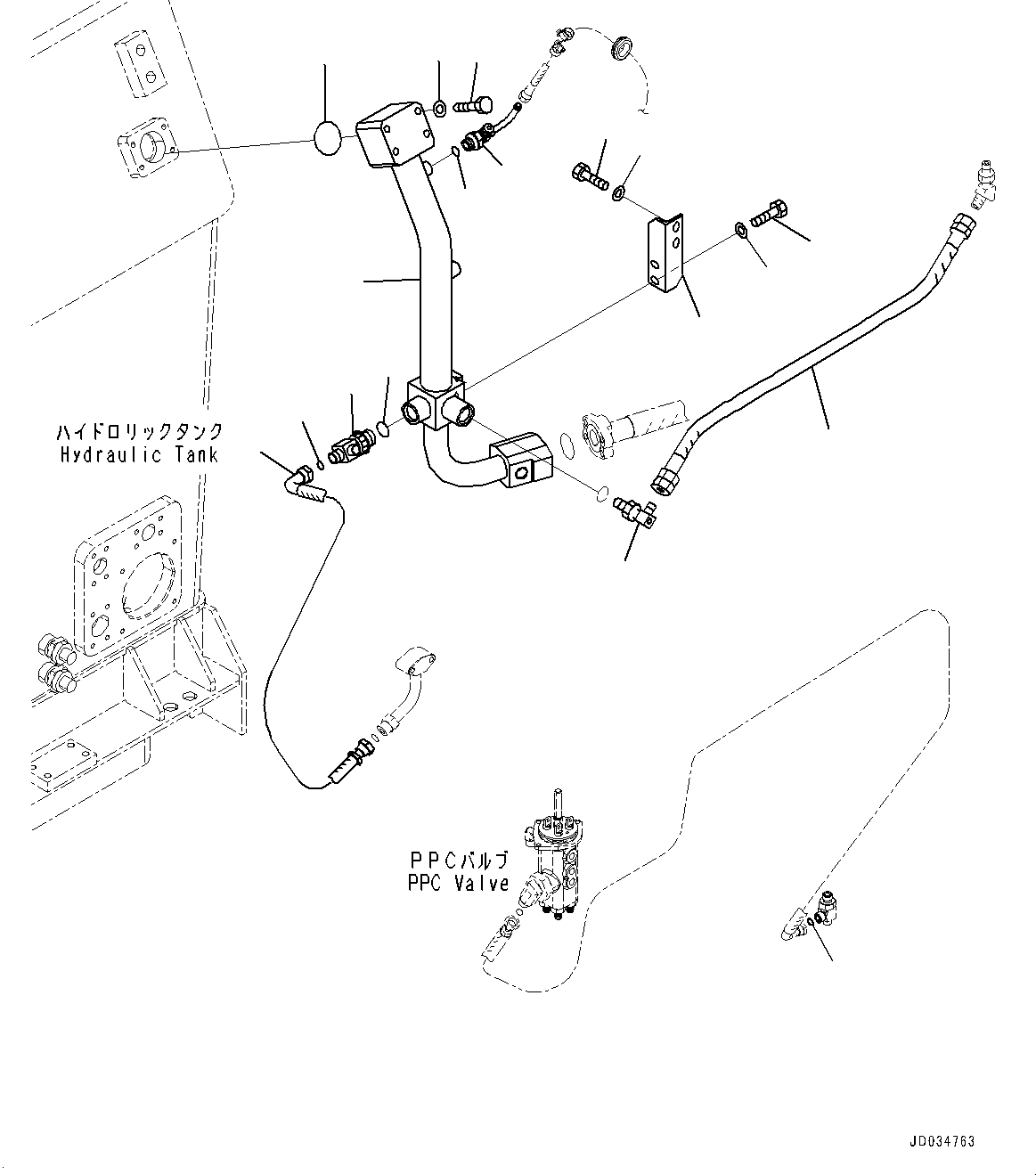Wheel Loaders Komatsu / WA900-3E0 S/N 60078-UP(0000557C) / Hydraulic Tank, Cooling Piping (#60078-)(H007003 : H0110-010003)