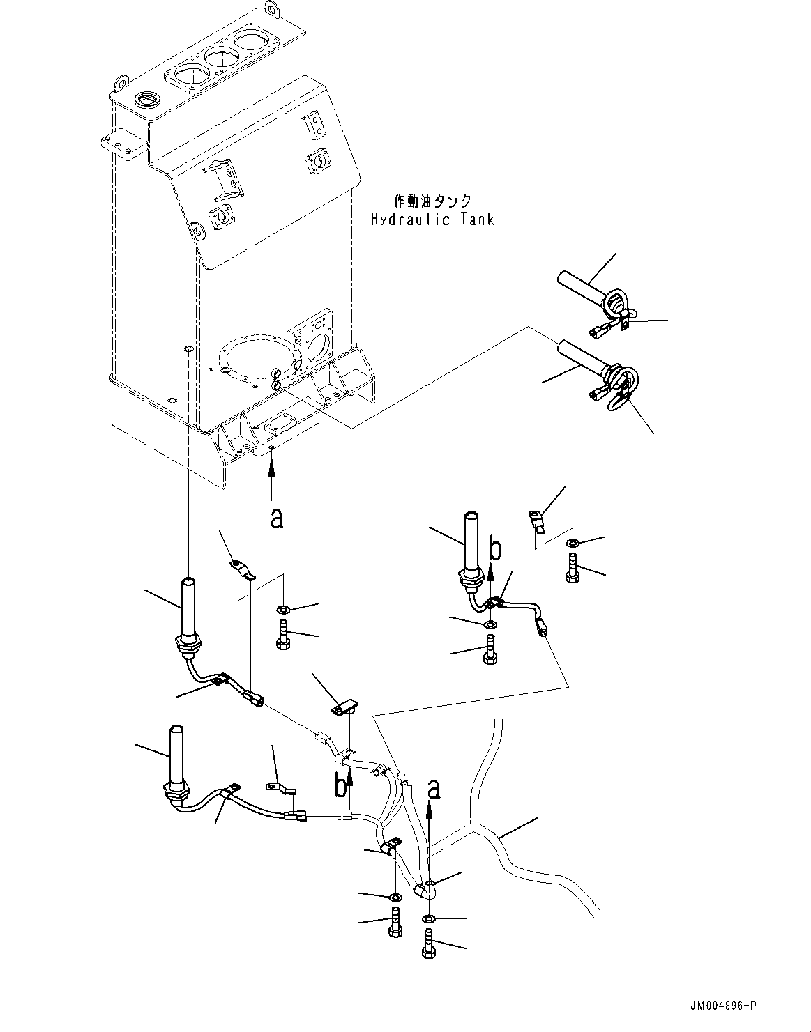 Wheel Loaders Komatsu / WA900-3E0 S/N 60078-UP(0000557C) / Hydraulic Tank, Heater and Mounting (#60078-)(H010005 : H0110-024005)