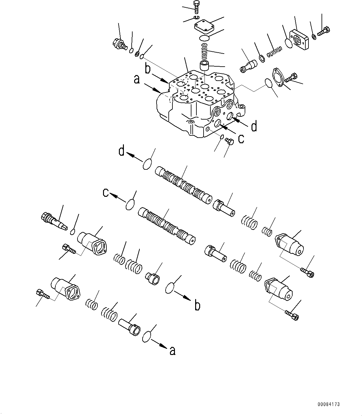 Wheel Loaders Komatsu / WA900-3E0 S/N 60078-UP(0000557C) / Loader Control Valve, Inner Parts, Control Valve (1/2) (#60078-)(H013001 : H0120-001001)