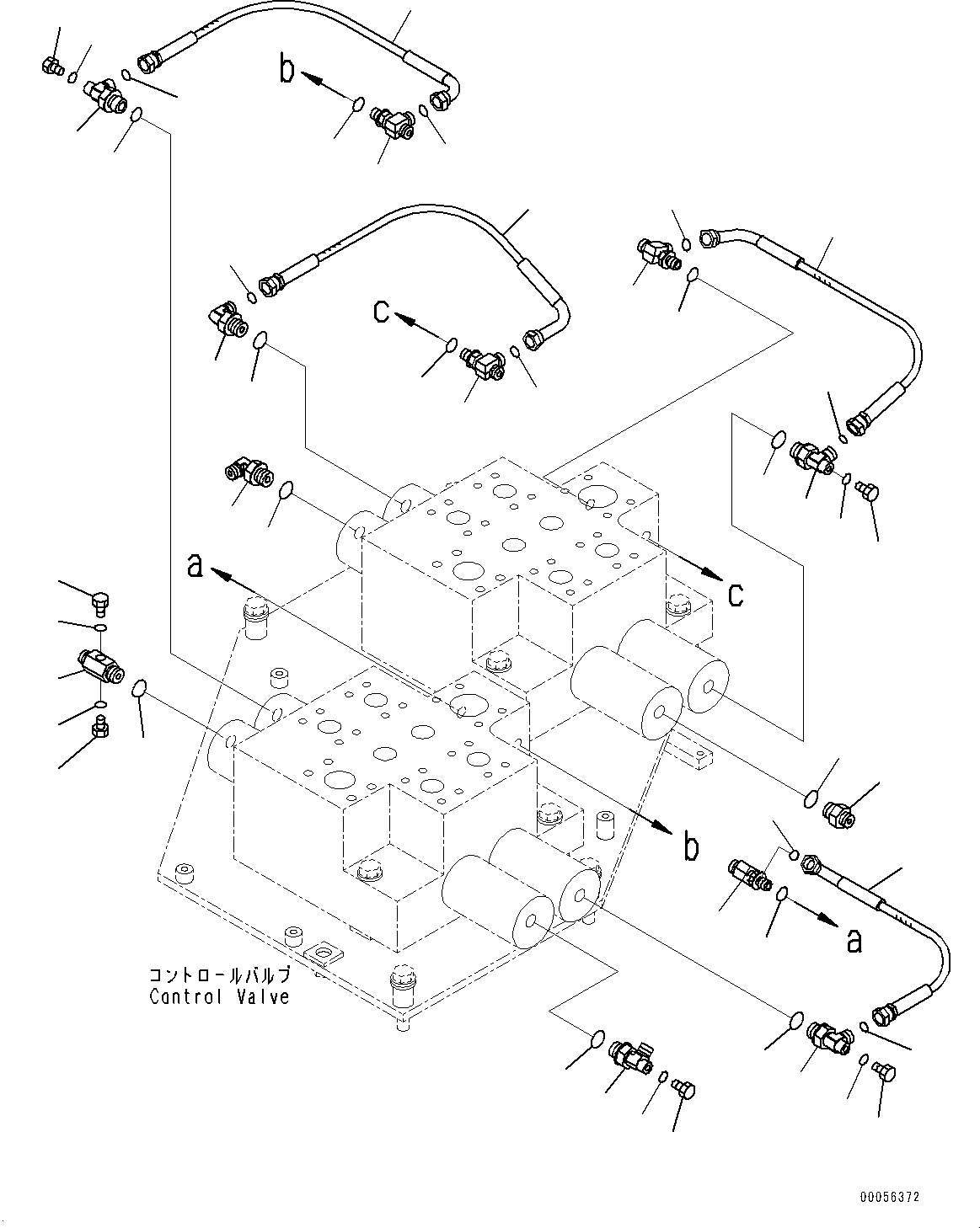 Wheel Loaders Komatsu / WA900-3E0 S/N 60078-UP(0000557C) / Loader Control Valve, Piping (#60078-)(H014004 : H0120-007004)