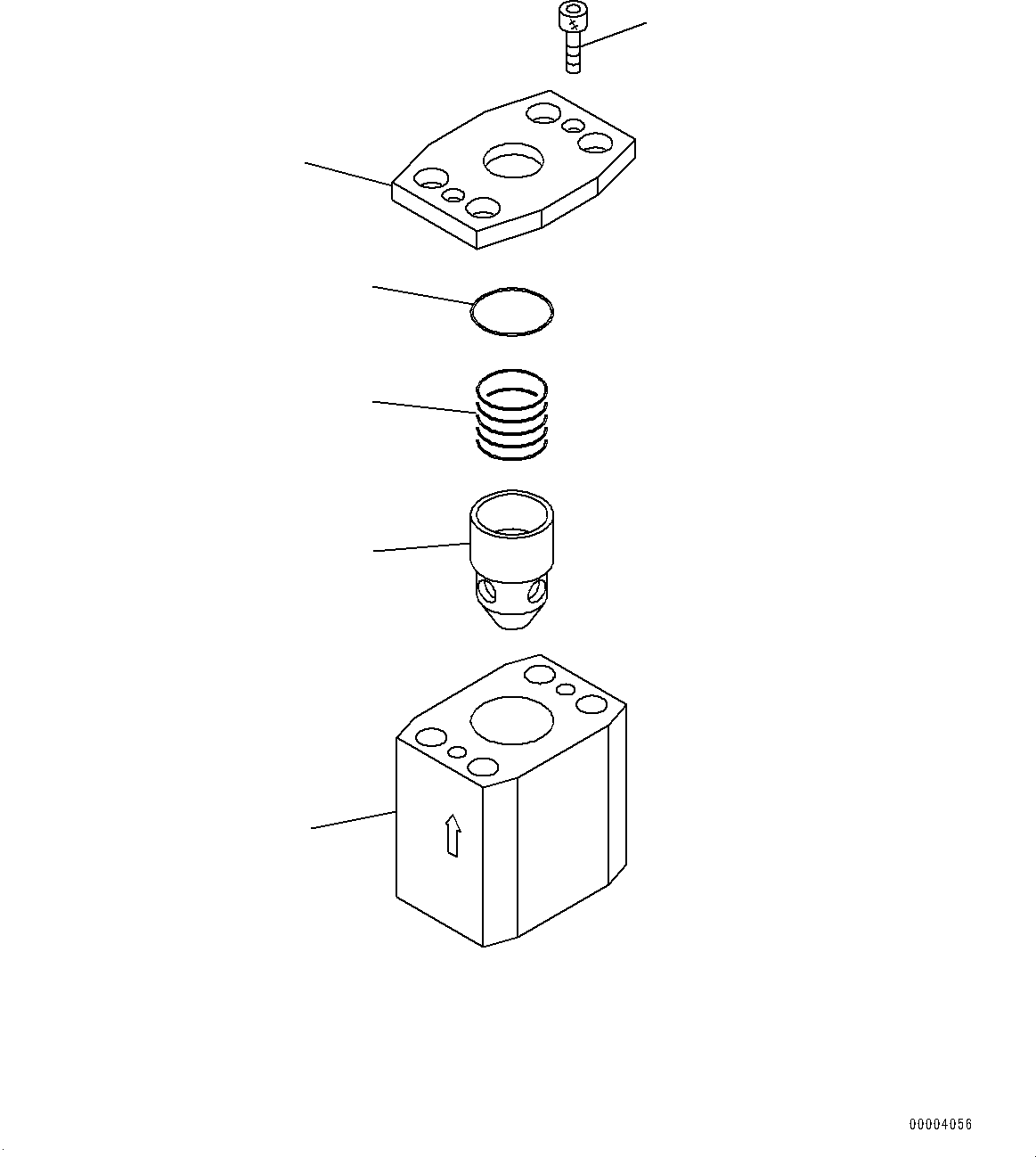 Wheel Loaders Komatsu / WA900-3E0 S/N 60078-UP(0000557C) / Loader Control Valve, Inner Parts, Check Valve (#60078-)(H014006 : H0120-007006)