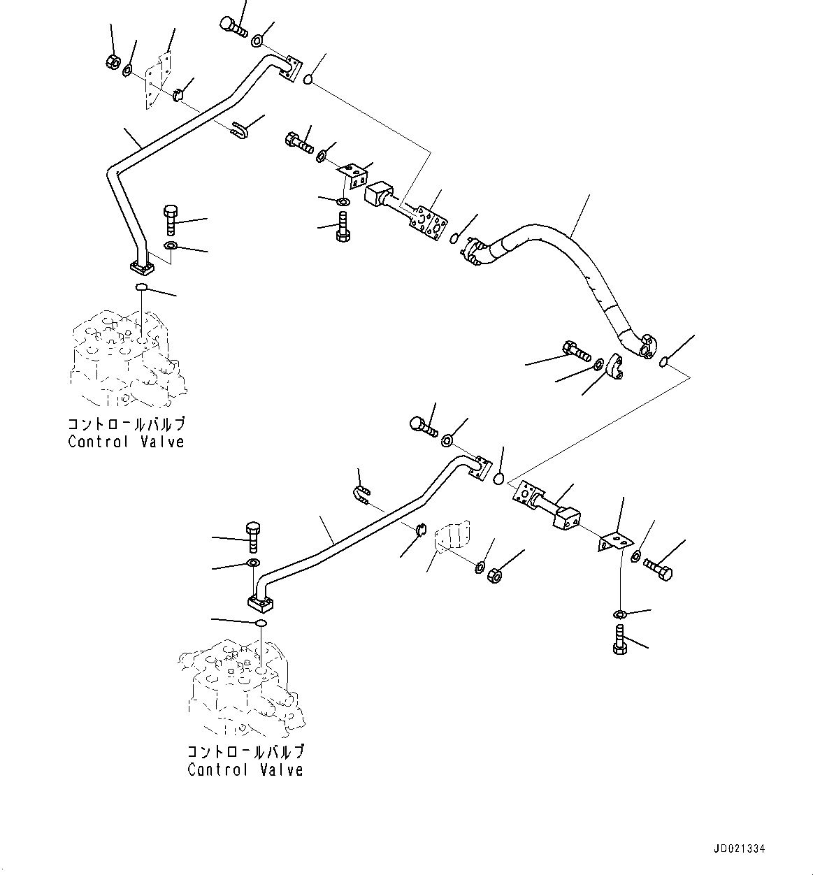 Wheel Loaders Komatsu / WA900-3E0 S/N 60078-UP(0000557C) / Hydraulic Piping, Lift Cylinder Piping (#60078-)(H025012 : H4200-009012)
