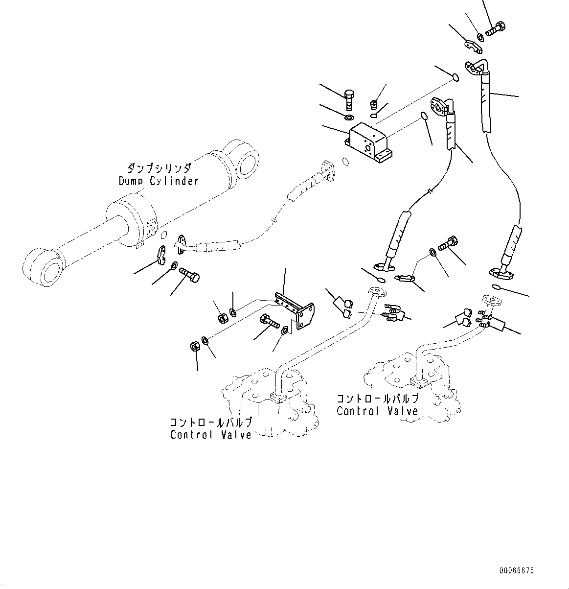 Wheel Loaders Komatsu / WA900-3E0 S/N 60078-UP(0000557C) / Hydraulic Piping, Dump Cylinder Head Piping (#60078-)(H025014 : H4200-009014)