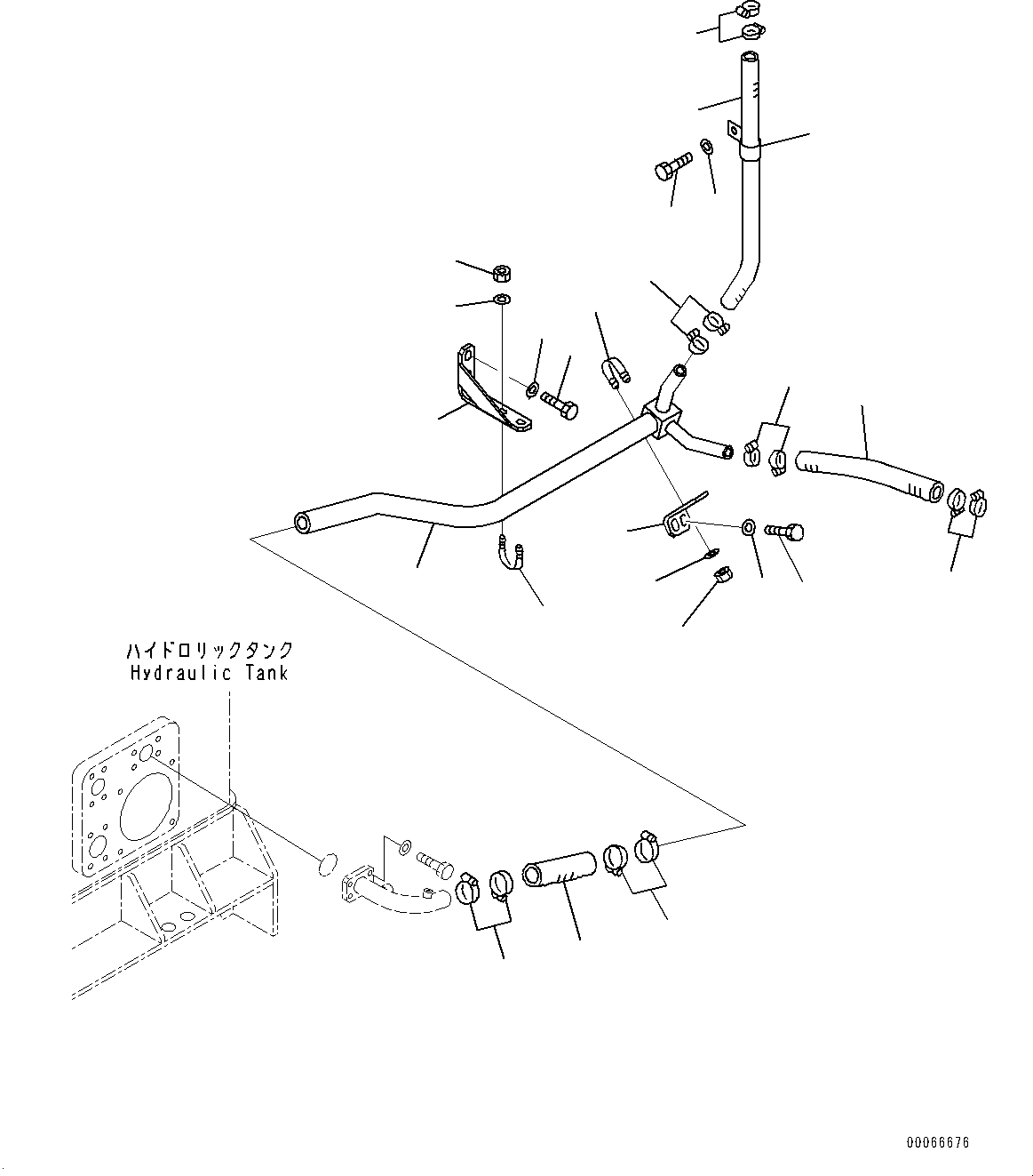 Wheel Loaders Komatsu / WA900-3E0 S/N 60078-UP(0000557C) / Hydraulic Piping, PPC Valve Piping (#60078-)(H023015 : H4200-004015)