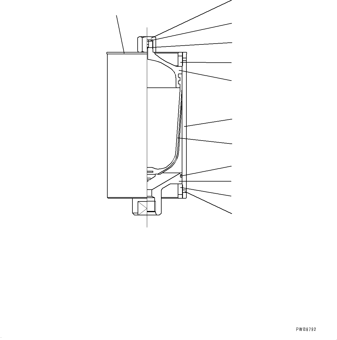 Wheel Loaders Komatsu / WA900-3E0 S/N 60078-UP(0000557C) / Hydraulic Piping, Inner Parts, Accumulator (#60078-)(H025021 : H4200-009021)