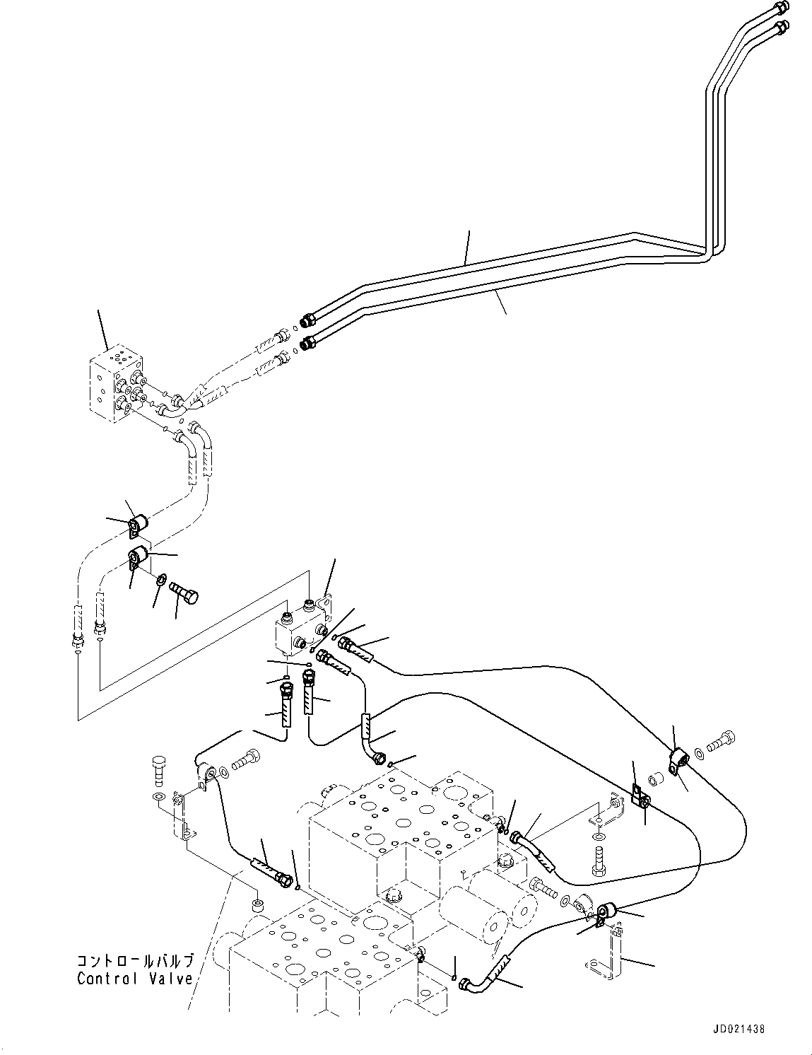 Wheel Loaders Komatsu / WA900-3E0 S/N 60078-UP(0000557C) / Hydraulic Piping, Boom Piping (#60078-)(H025038 : H4200-009038)