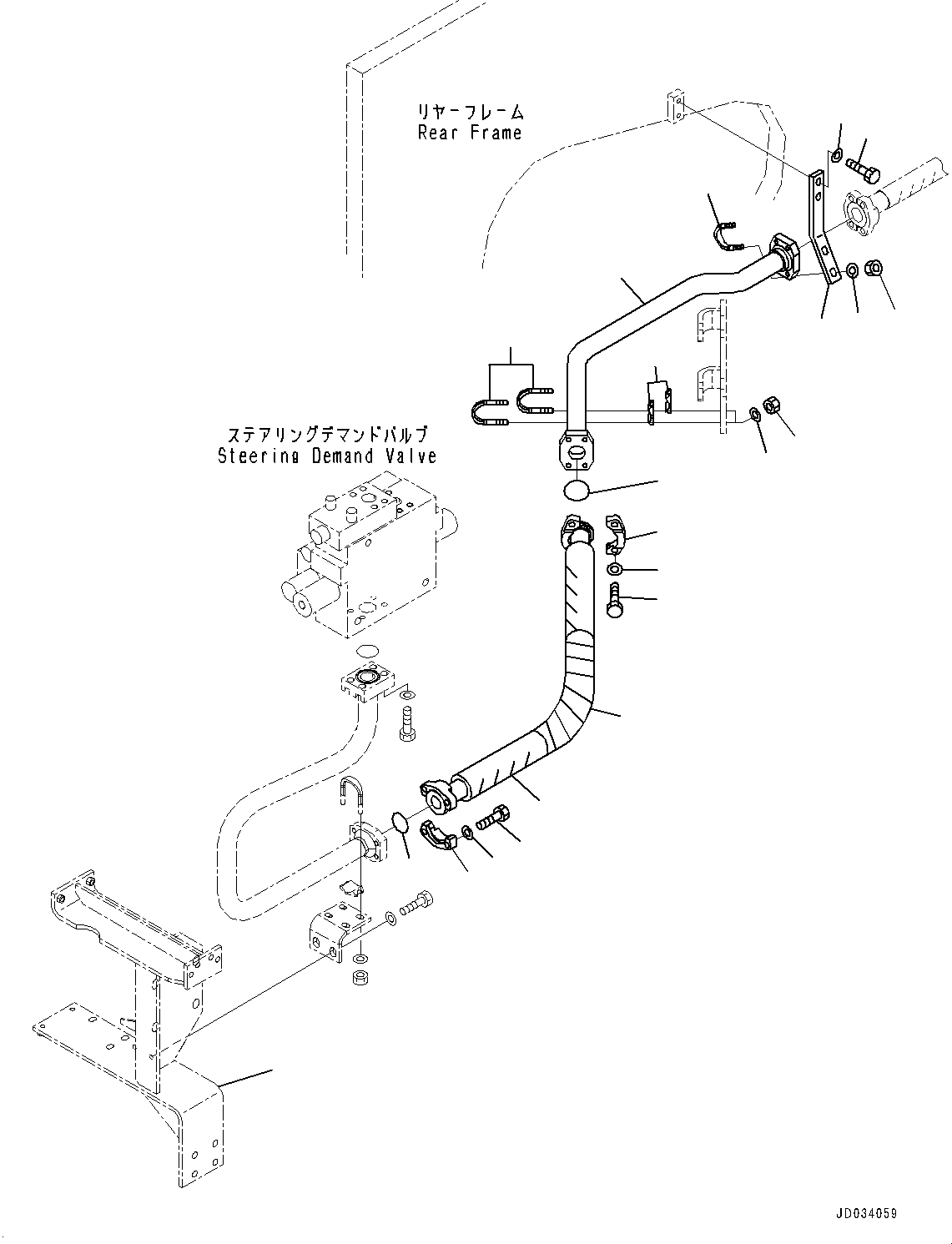Wheel Loaders Komatsu / WA900-3E0 S/N 60078-UP(0000557C) / Hydraulic Piping, Cooling Piping (1/4) (#60078-)(H021029 : H4200-002029)