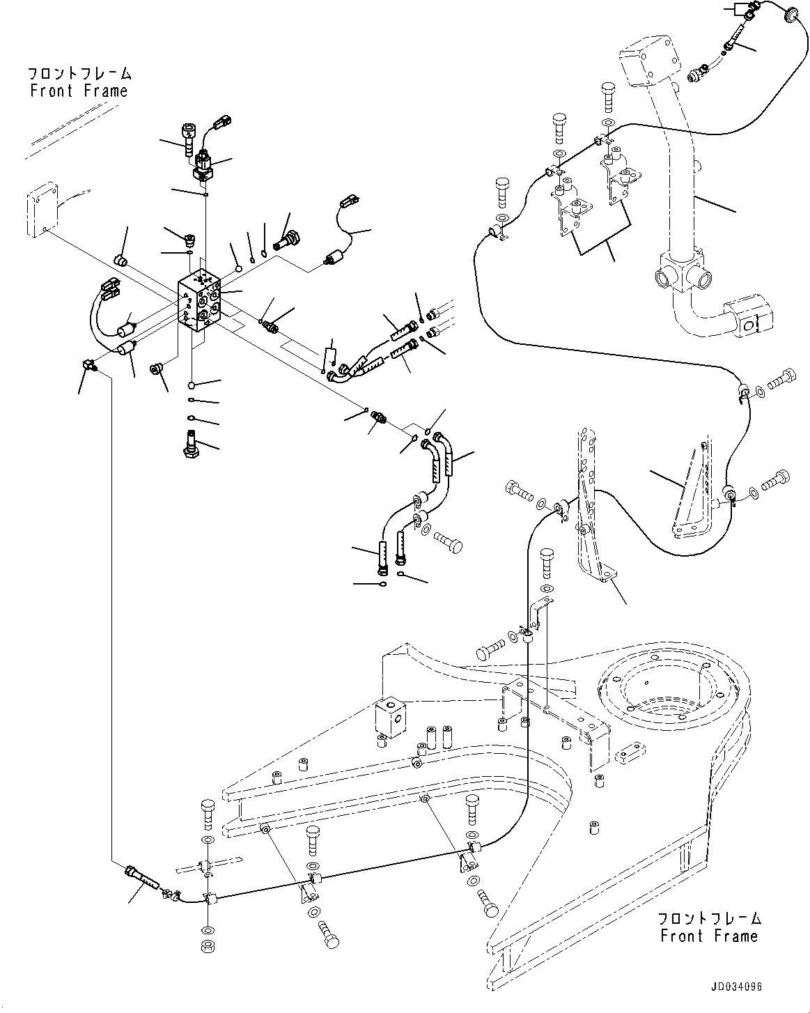 Wheel Loaders Komatsu / WA900-3E0 S/N 60078-UP(0000557C) / Hydraulic Piping, Shuttle Valve (#60078-)(H025037 : H4200-009037)