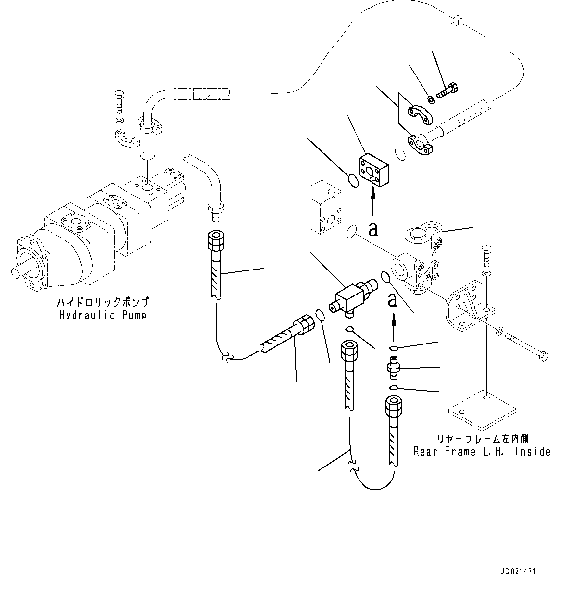 Wheel Loaders Komatsu / WA900-3E0 S/N 60078-UP(0000557C) / Hydraulic Piping, Suction Piping (2/4) (#60078-)(H025042 : H4200-009042)