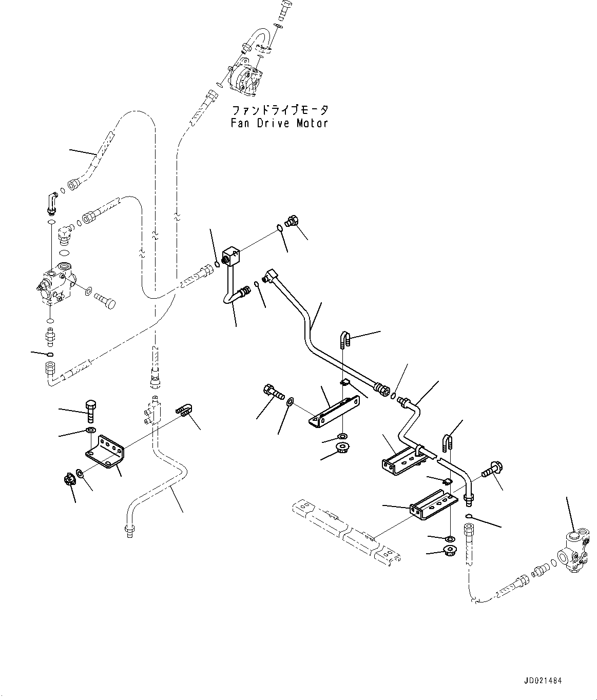 Wheel Loaders Komatsu / WA900-3E0 S/N 60078-UP(0000557C) / Hydraulic Piping, Suction Piping (4/4) (#60078-)(H024054 : H4200-008054)