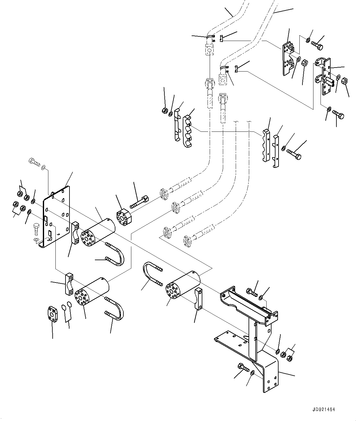 Wheel Loaders Komatsu / WA900-3E0 S/N 60078-UP(0000557C) / Hydraulic Piping, Mounting (1/7) (#60078-)(H025009 : H4200-009009)