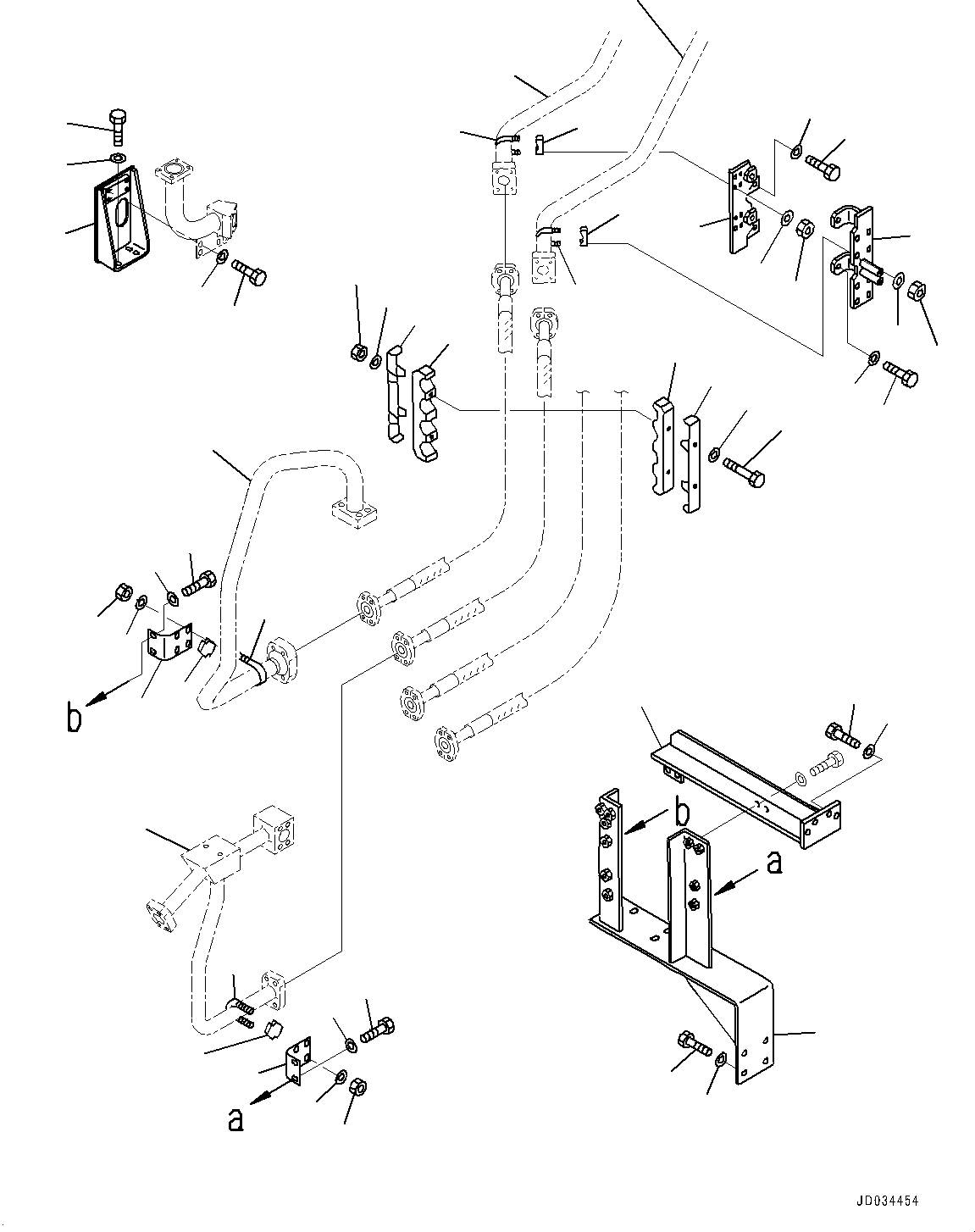 Wheel Loaders Komatsu / WA900-3E0 S/N 60078-UP(0000557C) / Hydraulic Piping, Mounting (1/5) (#60078-)(H029009 : H4200-019009)