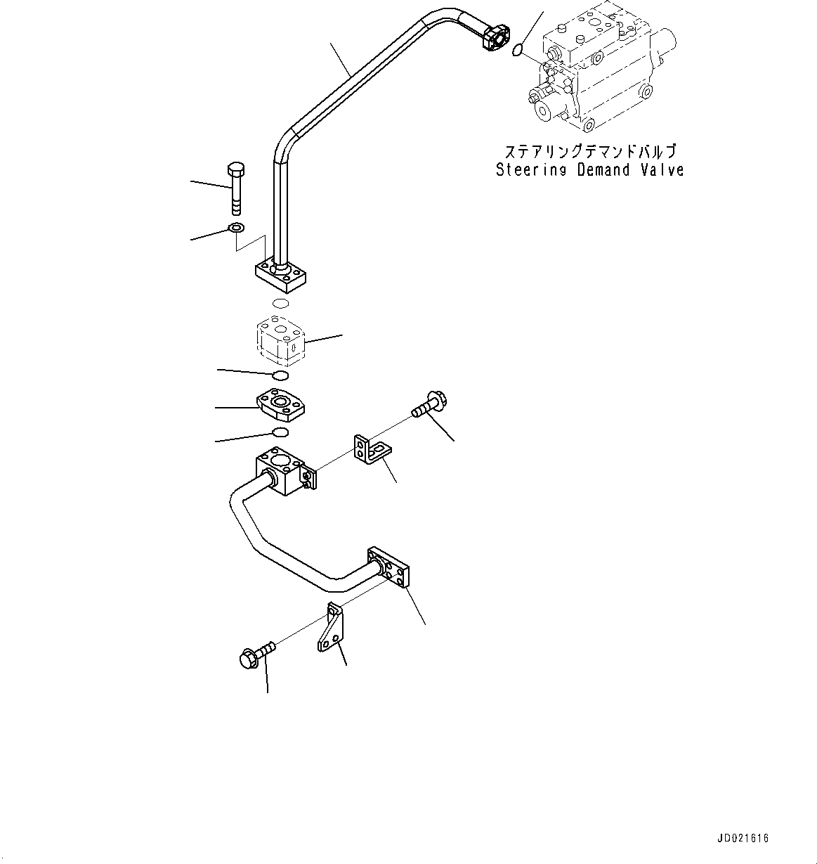 Wheel Loaders Komatsu / WA900-3E0 S/N 60078-UP(0000557C) / Steering Hydraulic Piping, Steering Cylinder Related Parts (2/2) (#60078-)(H031005 : H4410-001005)