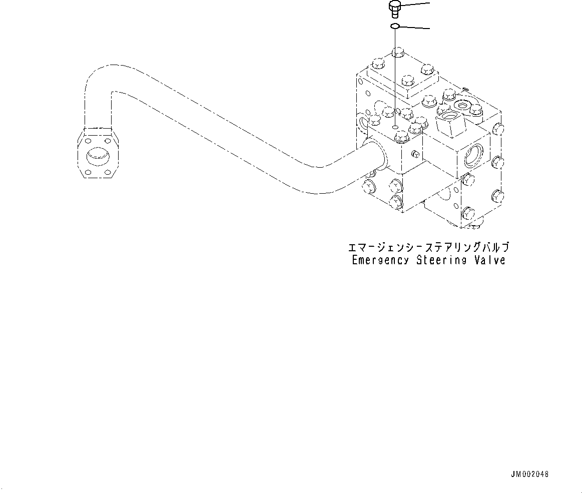 Wheel Loaders Komatsu / WA900-3E0 S/N 60078-UP(0000557C) / Steering Hydraulic Piping, Blind Plug (#60078-)(H032007 : H4410-003007)