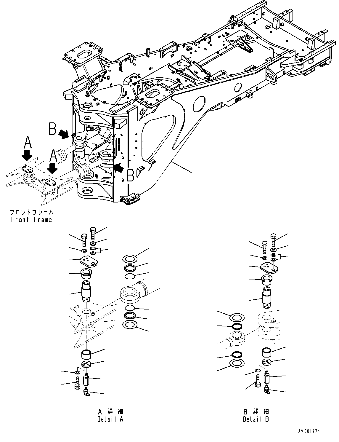 Wheel Loaders Komatsu / WA900-3E0 S/N 60078-UP(0000557C) / Rear Frame (#60078-)(J015001 : J4120-084001)